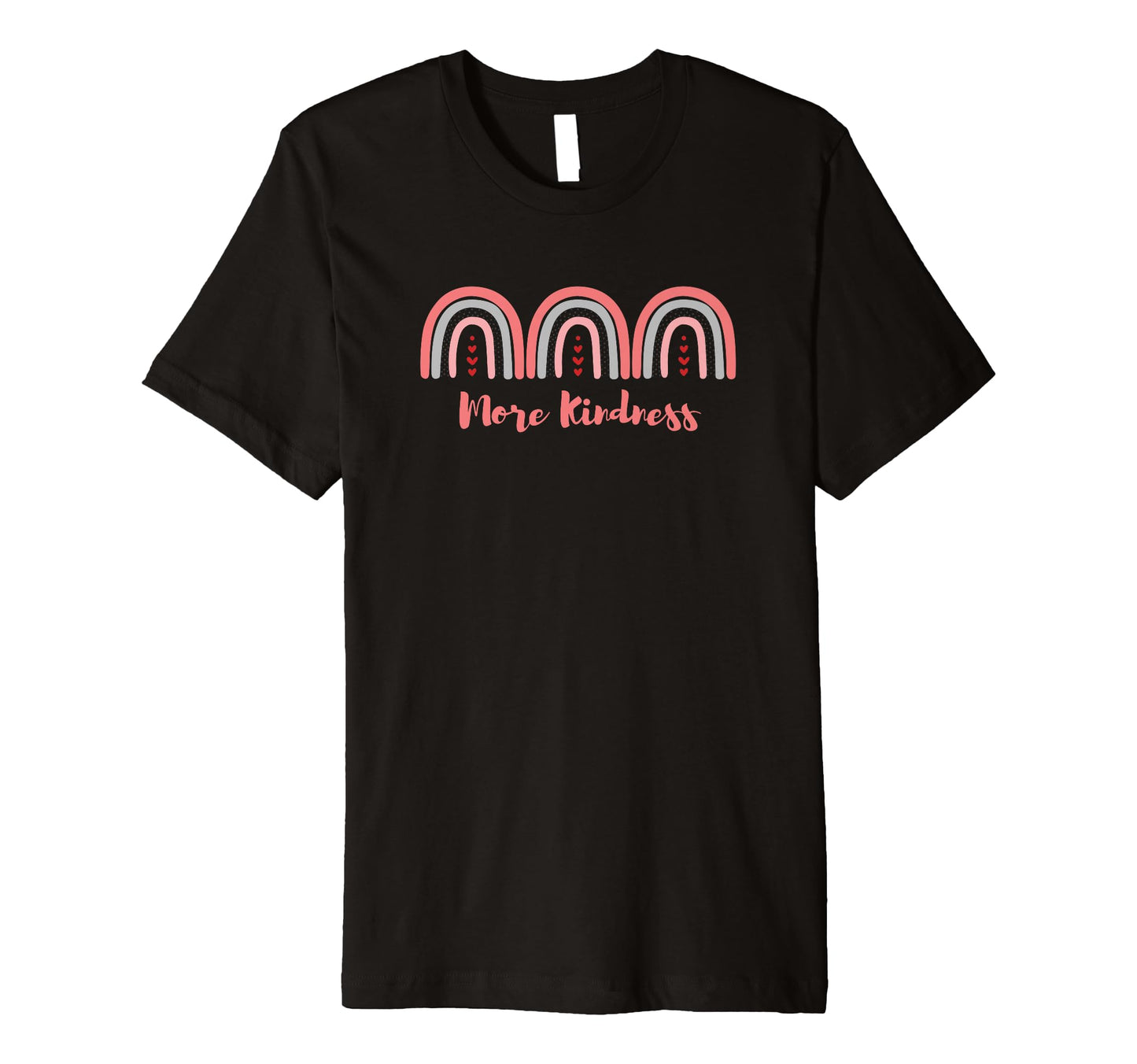 More Kindness Triple Rainbow Short Sleeve T-Shirt - Minimalist Print Unisex - T-Shirt, Sweatshirt, Hoodie