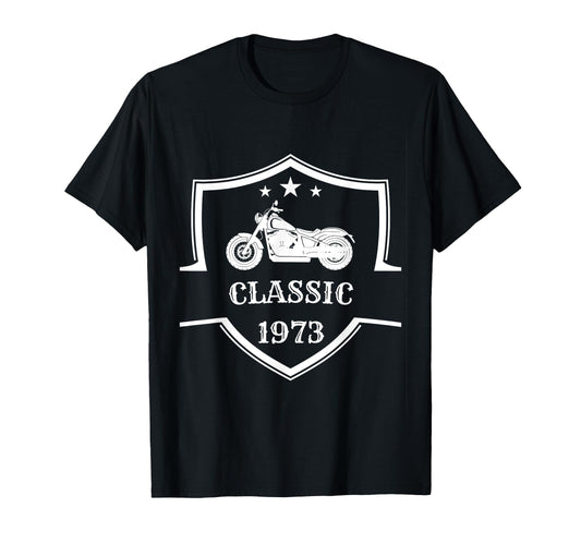 1973 Motorcycle Biker T-Shirt - Graphic Print for Adults - T-Shirt, Sweatshirt, Hoodie