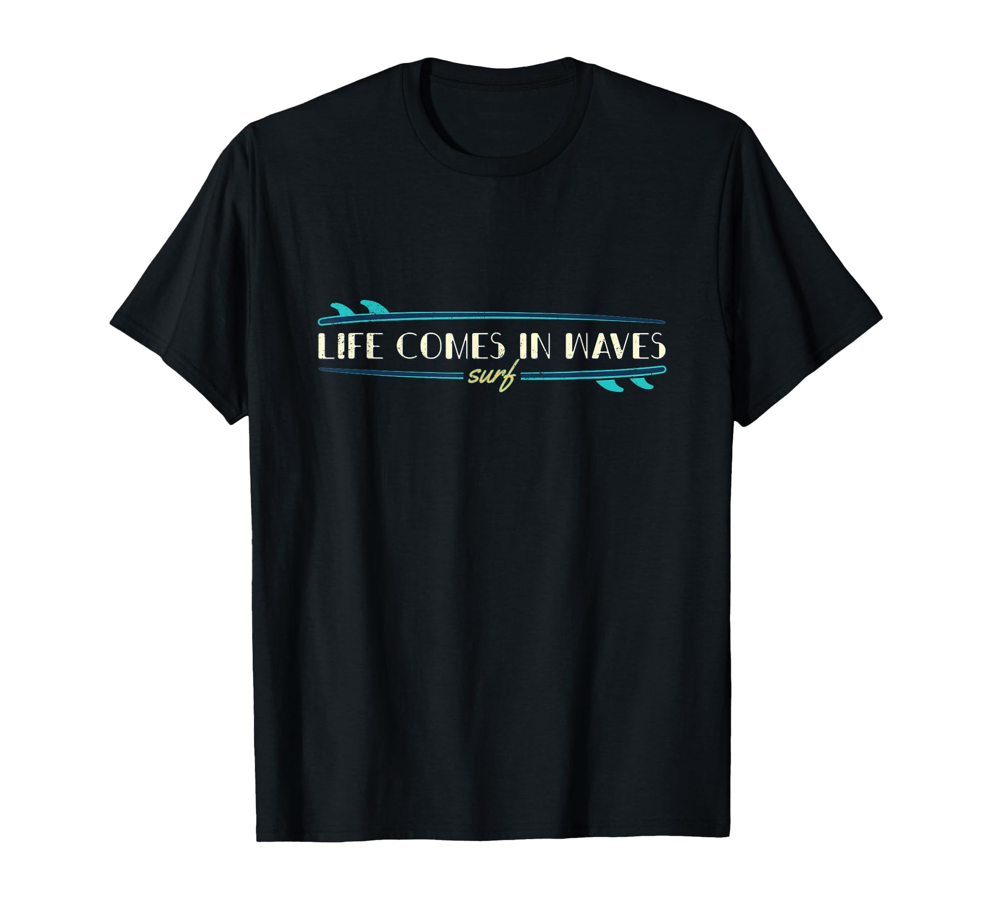 Life Comes Waves Surf T-Shirt - Minimalist Print Unisex - T-Shirt, Sweatshirt, Hoodie