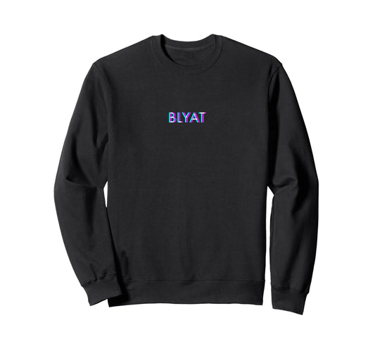 Blyat Anaglyph Glitch Art Vaporwave Sweatshirt - Trendy Graphic for Adults - T-Shirt, Sweatshirt, Hoodie