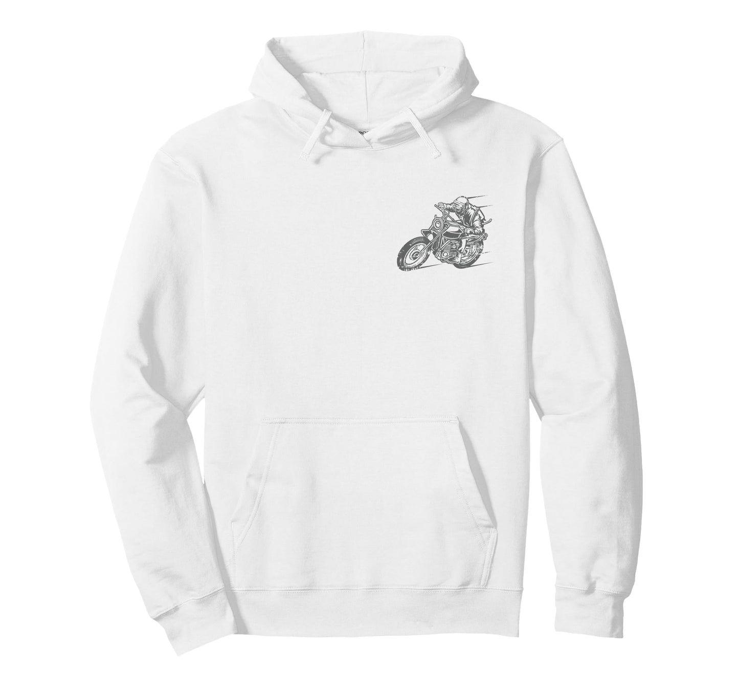 Motorcycle Racing Distressed Hoodie - Fun Novelty Design for Adults - T-Shirt, Sweatshirt, Hoodie