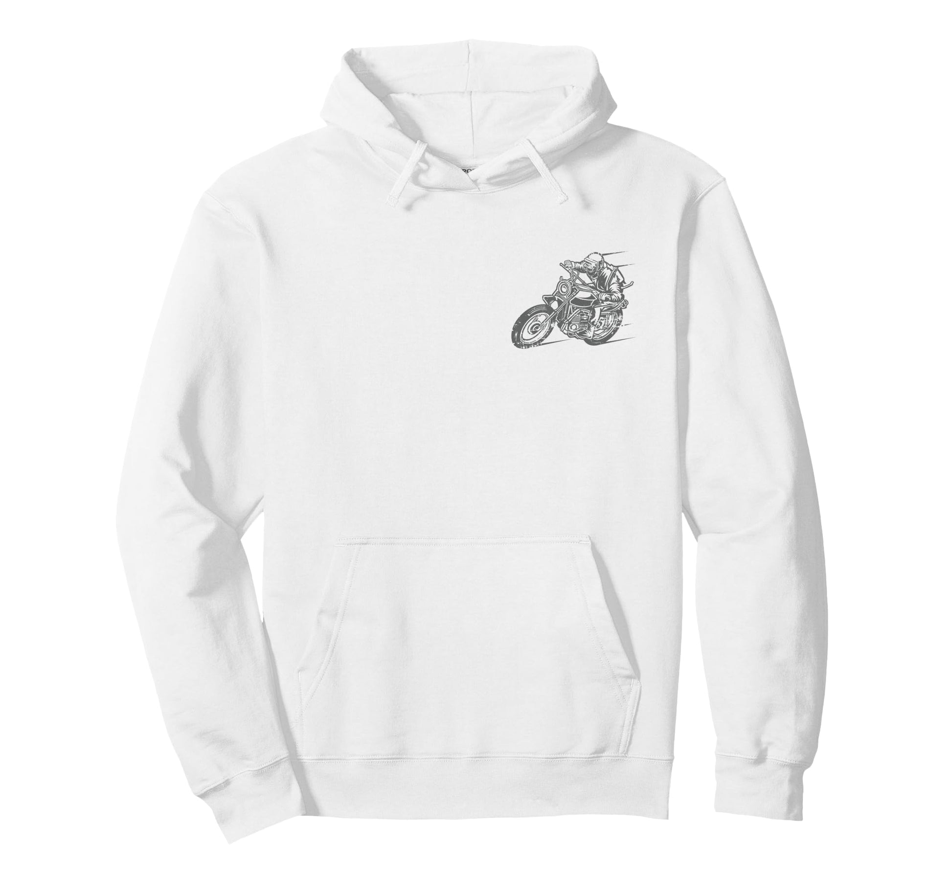 Motorcycle Racing Distressed Hoodie - Fun Novelty Design for Adults - T-Shirt, Sweatshirt, Hoodie