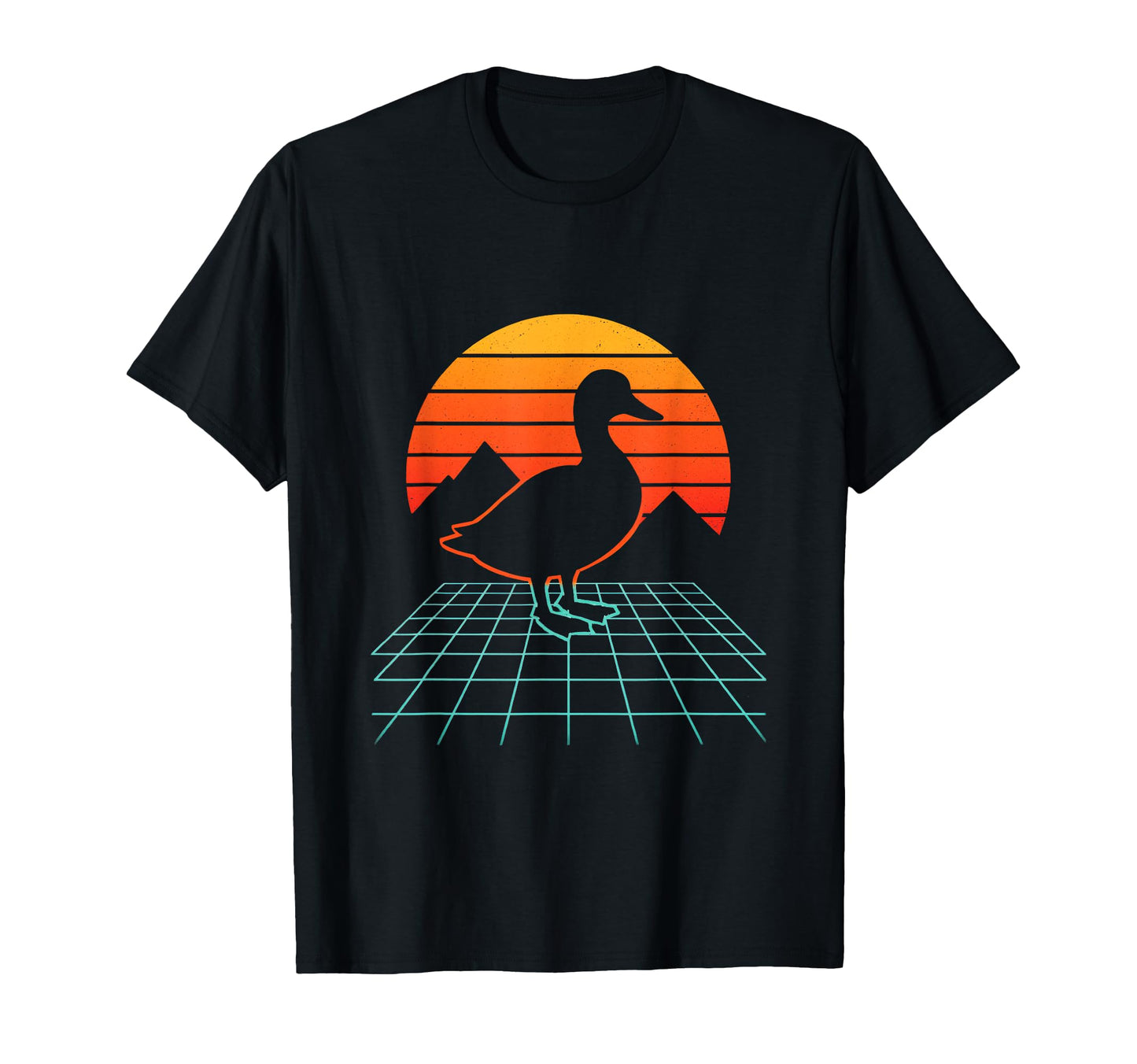 Sunset Silhouette Vaporwave 80S T-Shirt - Streetwear Style for Adults - T-Shirt, Sweatshirt, Hoodie