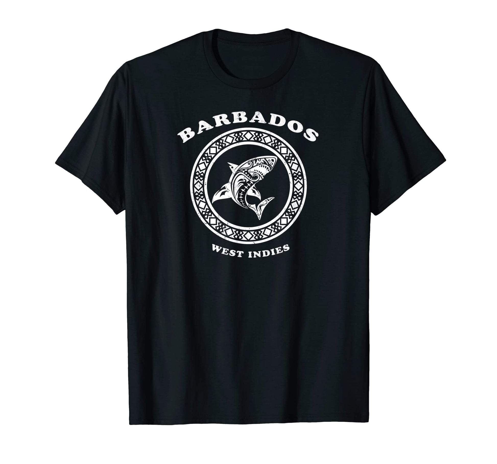 Barbados West Indies Tribal Shark T-Shirt - Casual Everyday Wear Unisex - T-Shirt, Sweatshirt, Hoodie