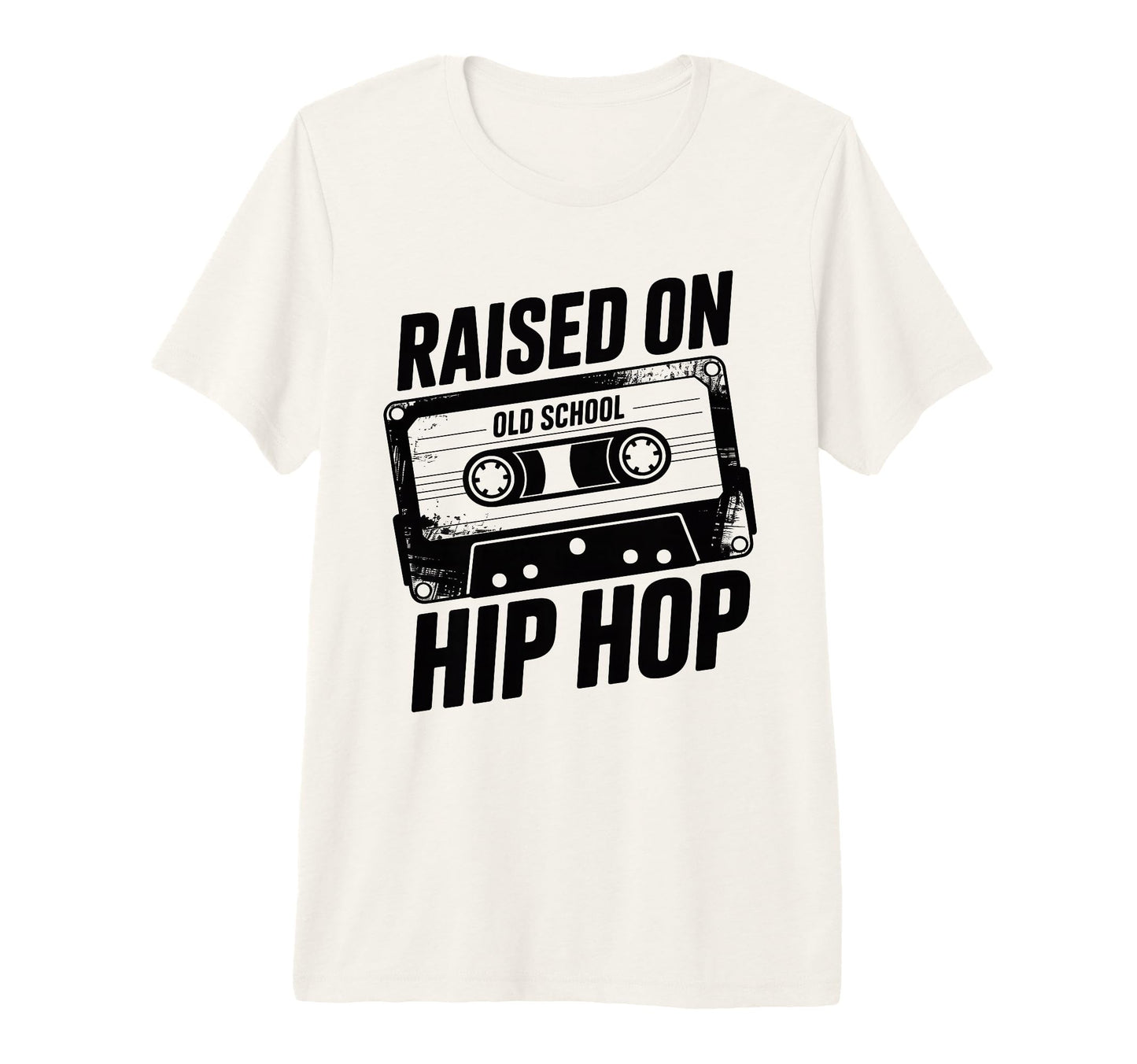 Old School Hip Hop Cassette Raised 90S T-Shirt - Graphic Print for Adults - T-Shirt, Sweatshirt, Hoodie