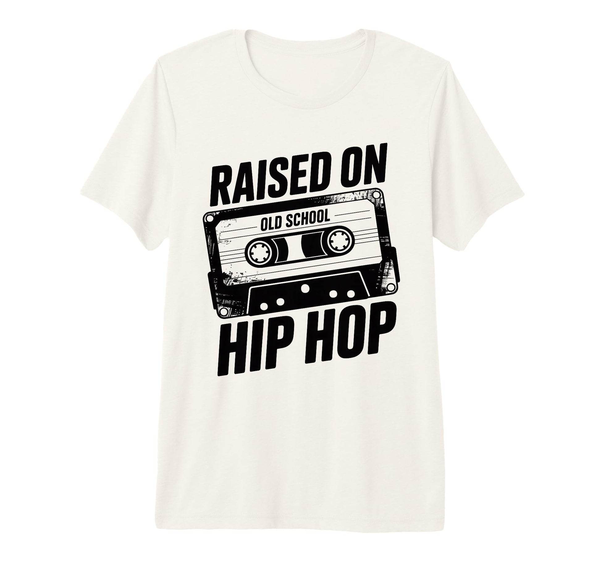Old School Hip Hop Cassette Raised 90S T-Shirt - Graphic Print for Adults - T-Shirt, Sweatshirt, Hoodie
