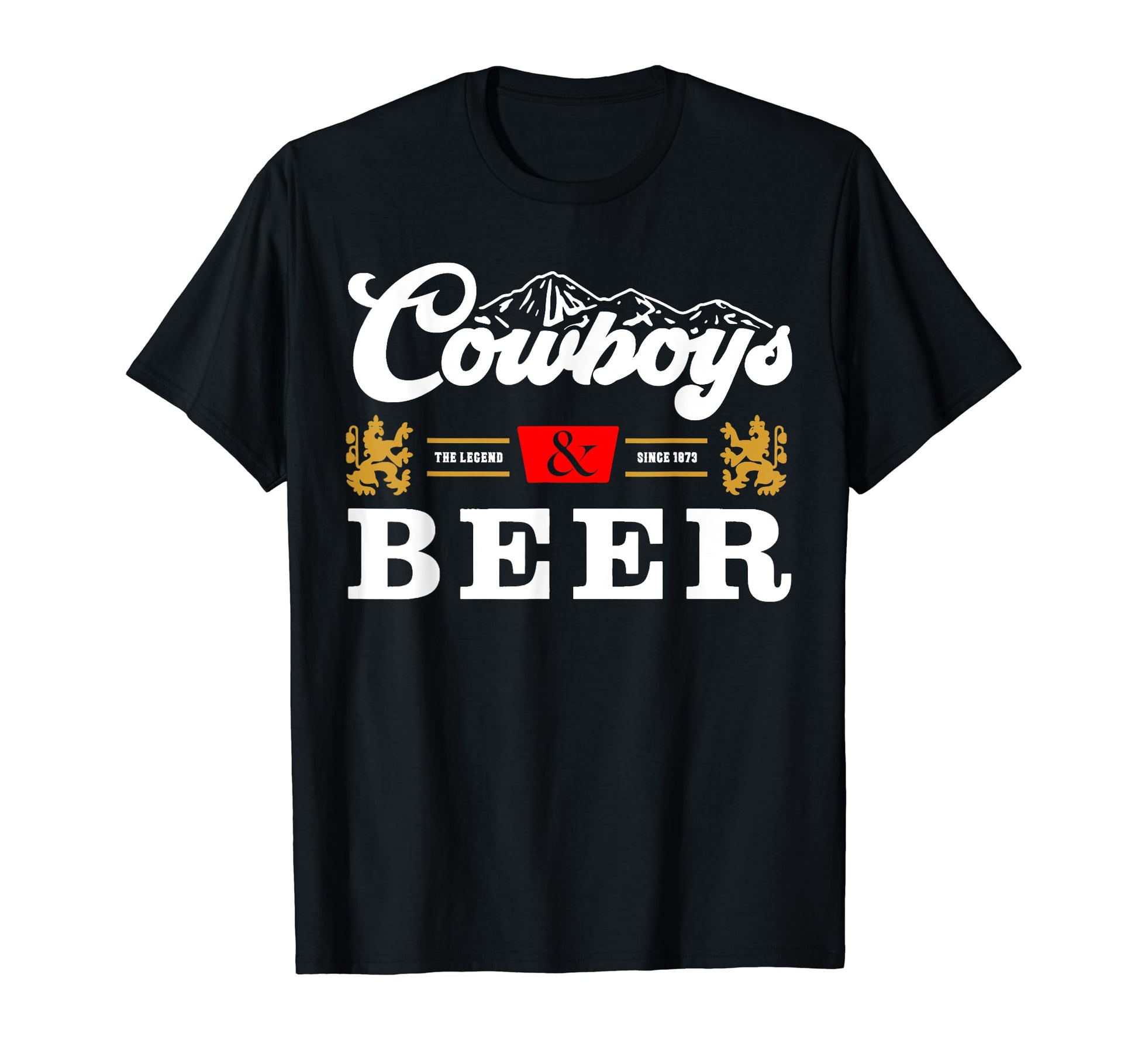 Cowboys And Beer Vibe Western Drinking T-Shirt - Unique Graphic Unisex - T-Shirt, Sweatshirt, Hoodie