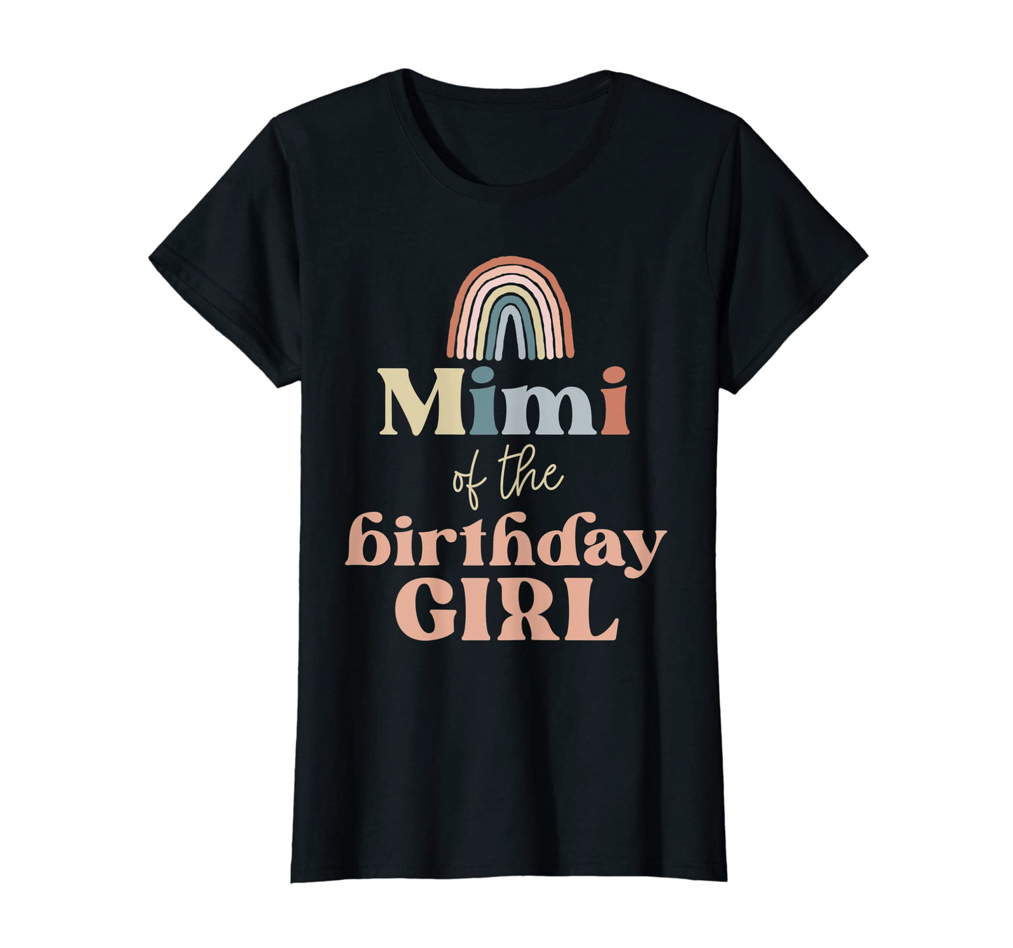 Womens Mimi Birthday Boho Rainbow Party T-Shirt - Trendy Graphic Unisex - T-Shirt, Sweatshirt, Hoodie
