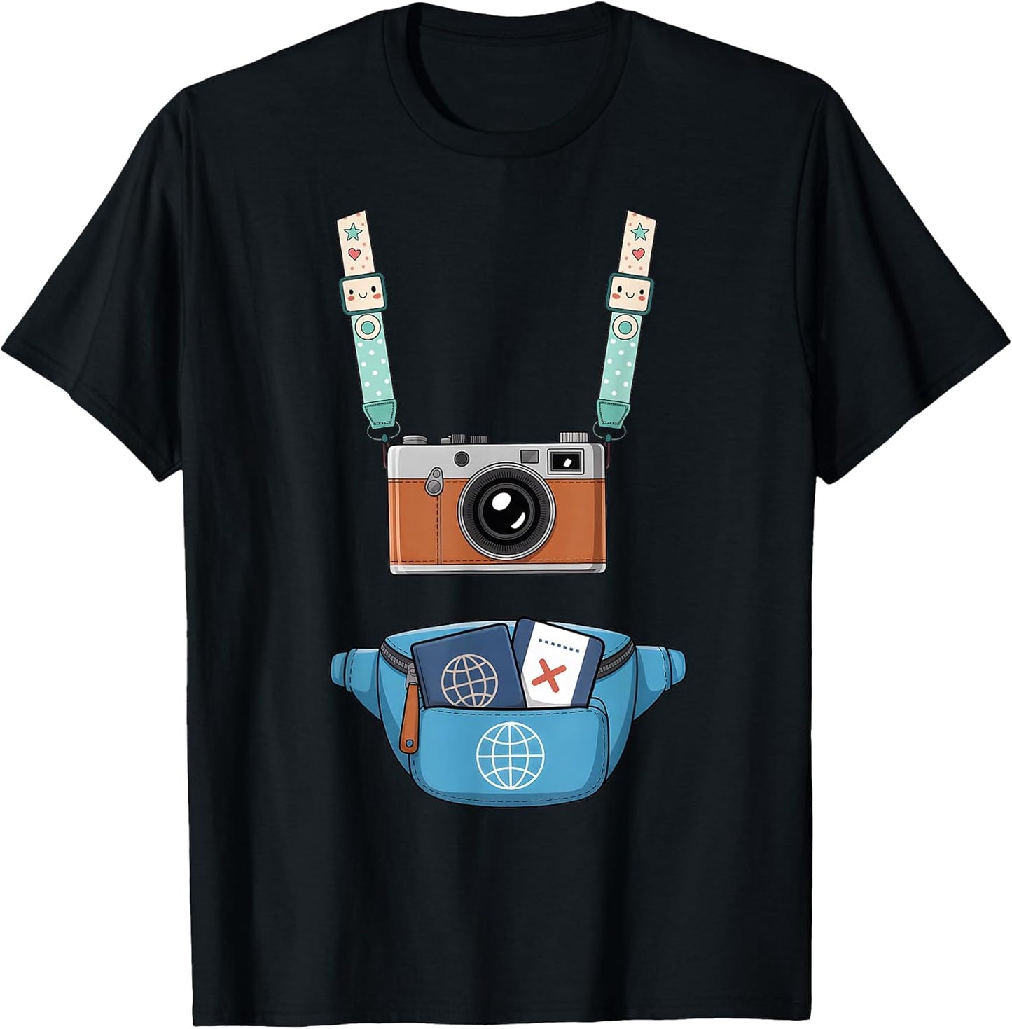 Tourist Camera Strap Fanny Pack Passport - Adult & Kids T-Shirts, Sweatshirts & Hoodies apparel design preview 1