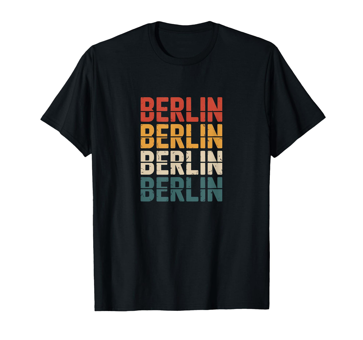 Berlin Stacked Typography City T-Shirt - Fun Novelty Design for Adults - T-Shirt, Sweatshirt, Hoodie