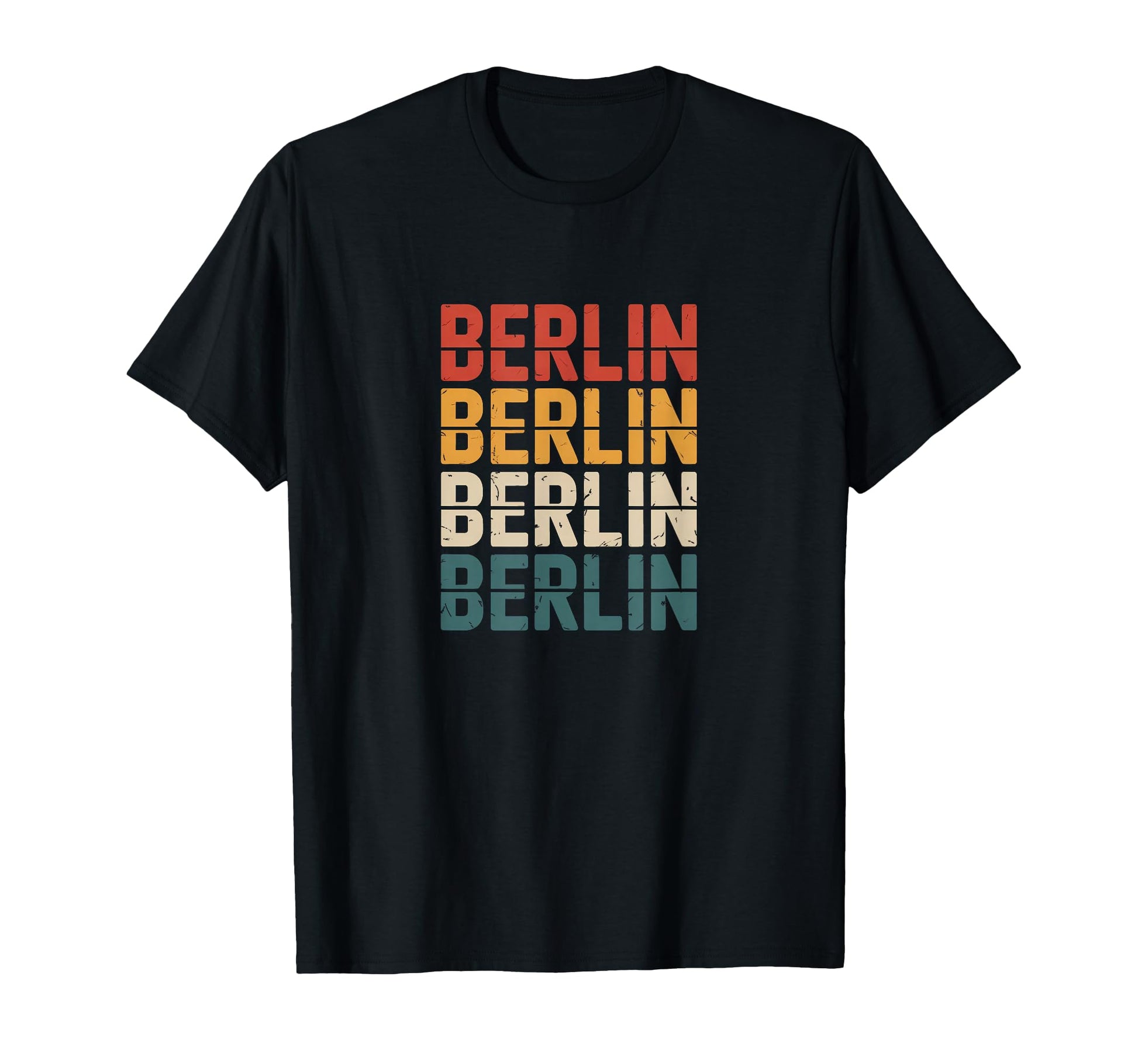 Berlin Stacked Typography City T-Shirt - Fun Novelty Design for Adults - T-Shirt, Sweatshirt, Hoodie