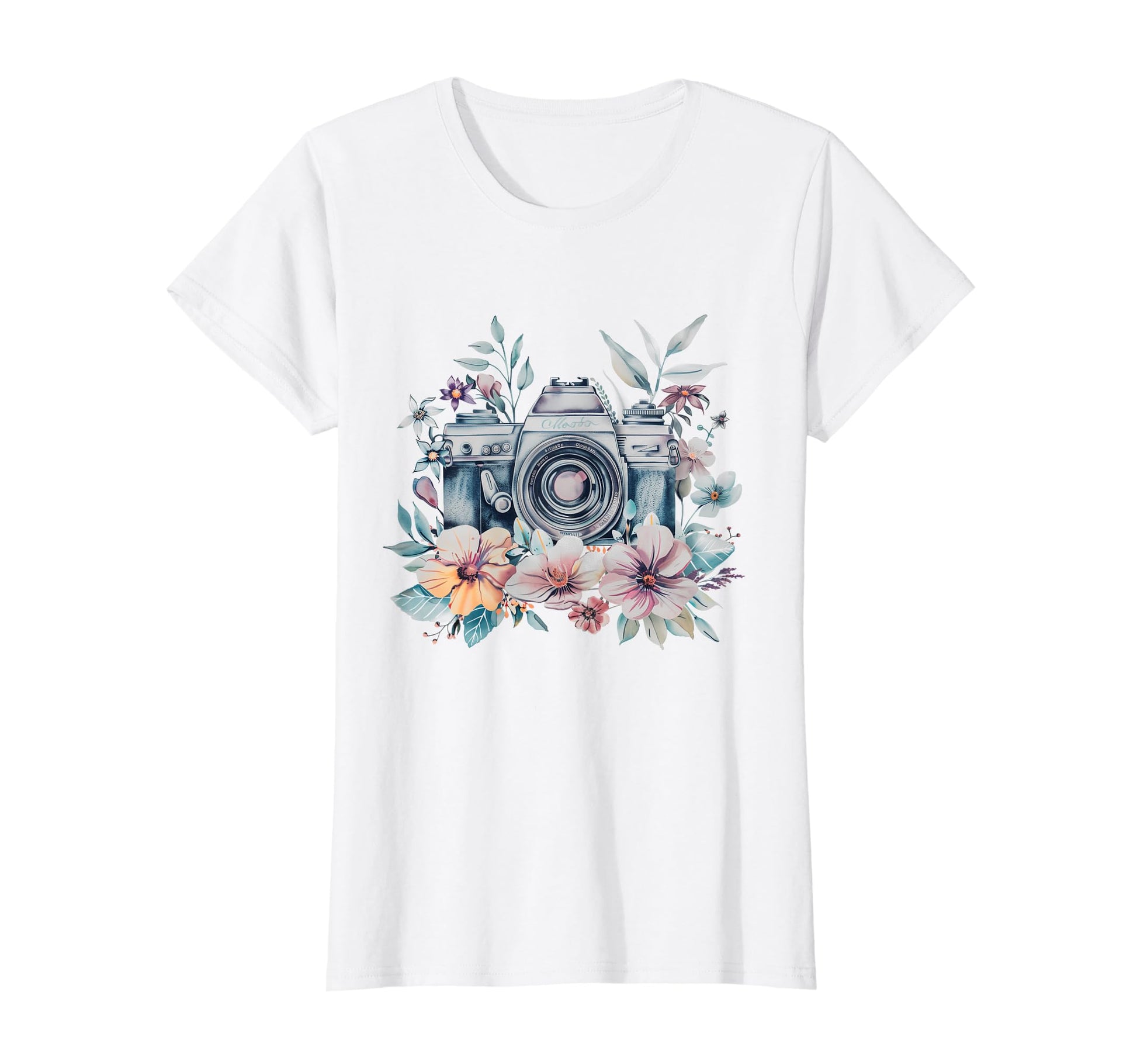 Photographer Camera Flowers Photography T-Shirt - Streetwear Style Unisex - T-Shirt, Sweatshirt, Hoodie