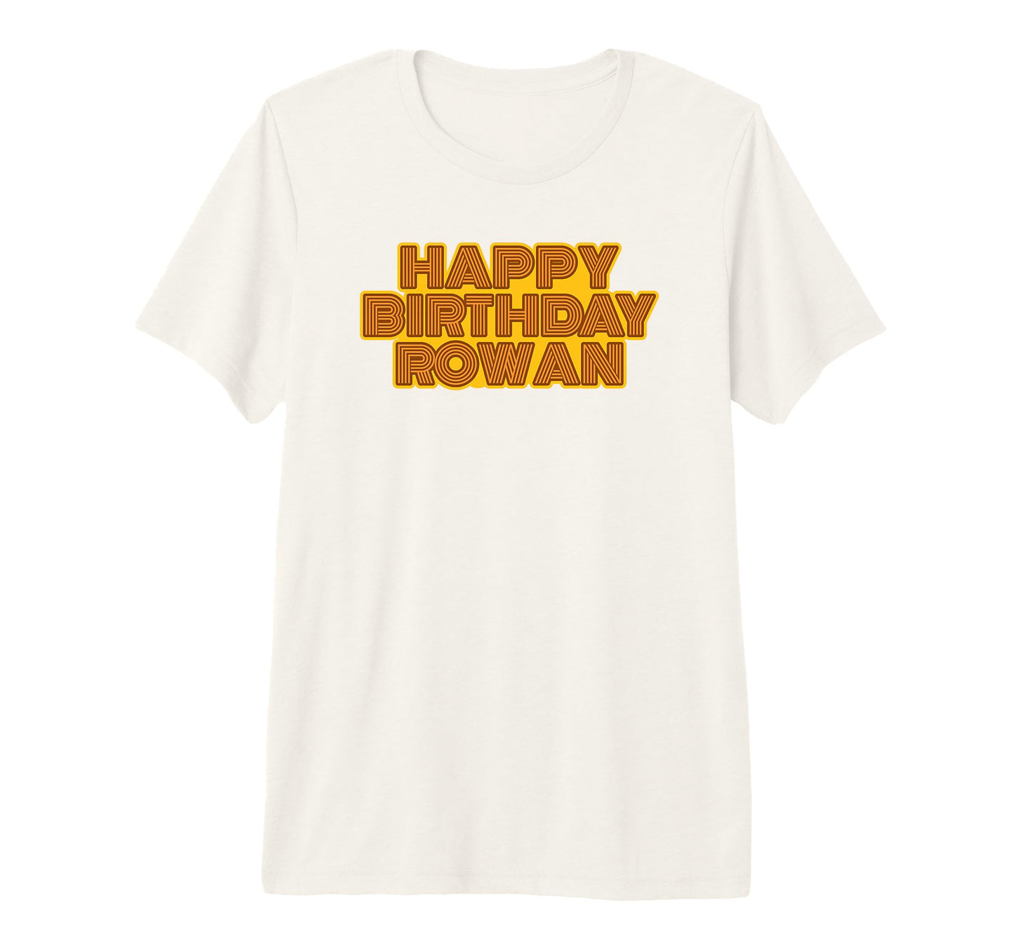 Happy Birthday Rowan Personalized Name T-Shirt - Minimalist Print Unisex - T-Shirt, Sweatshirt, Hoodie