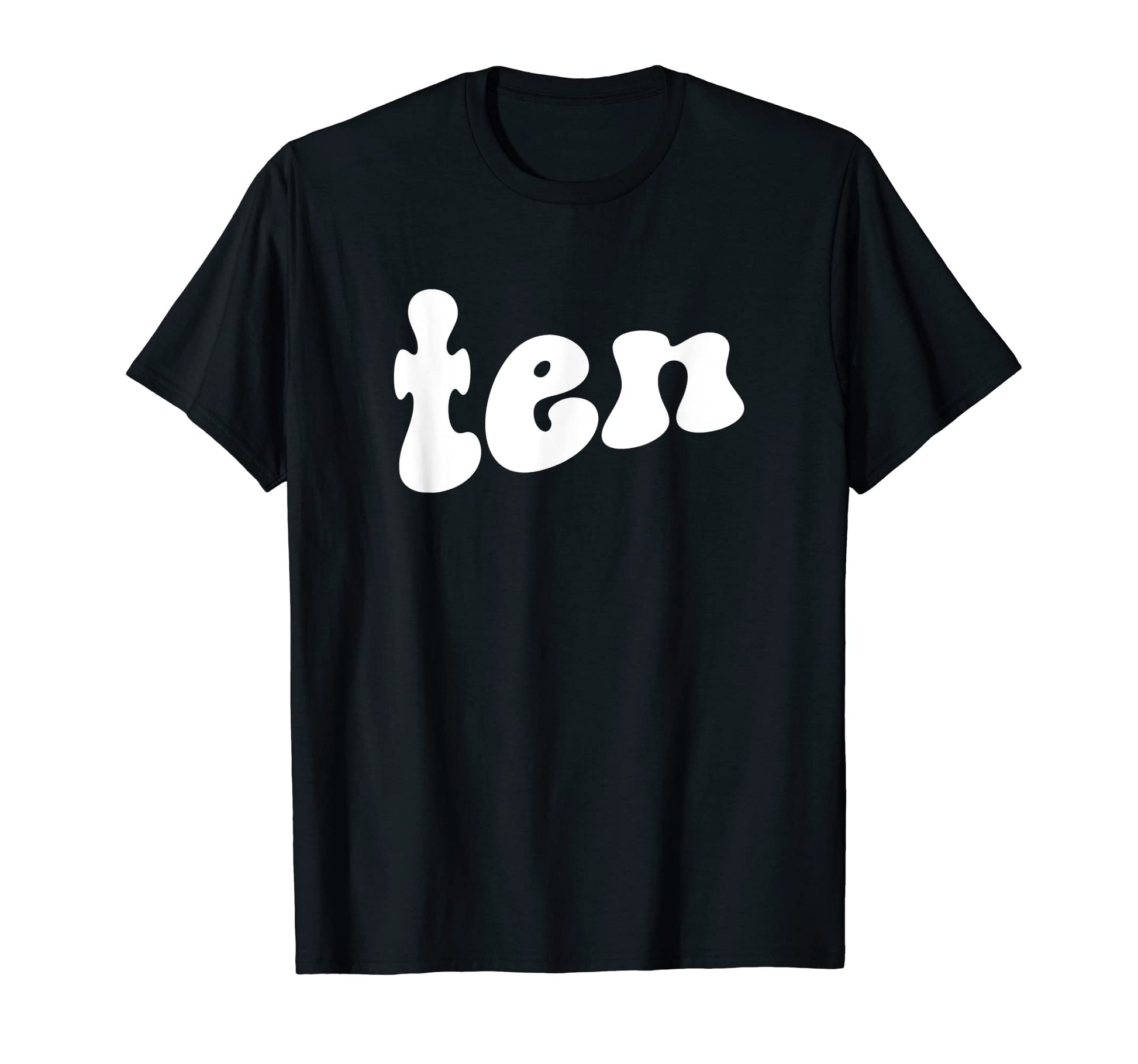 10Th Birthday Boho Wavy Double T-Shirt - Minimalist Print for Adults - T-Shirt, Sweatshirt, Hoodie