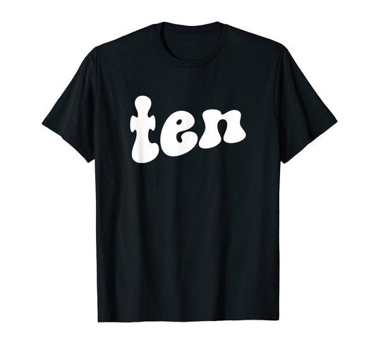 10Th Birthday Boho Wavy Double T-Shirt - Minimalist Print for Adults - T-Shirt, Sweatshirt, Hoodie