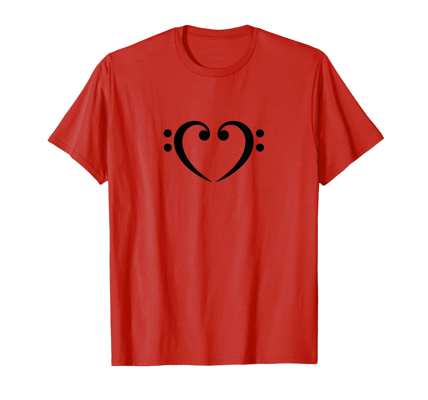 Bass Clef Heart I Love Music Bassist T-Shirt - Aesthetic Graphic Unisex - T-Shirt, Sweatshirt, Hoodie