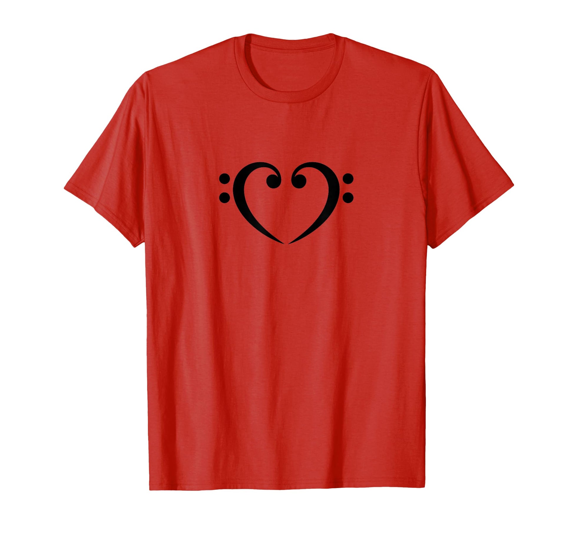 Bass Clef Heart I Love Music Bassist T-Shirt - Aesthetic Graphic Unisex - T-Shirt, Sweatshirt, Hoodie