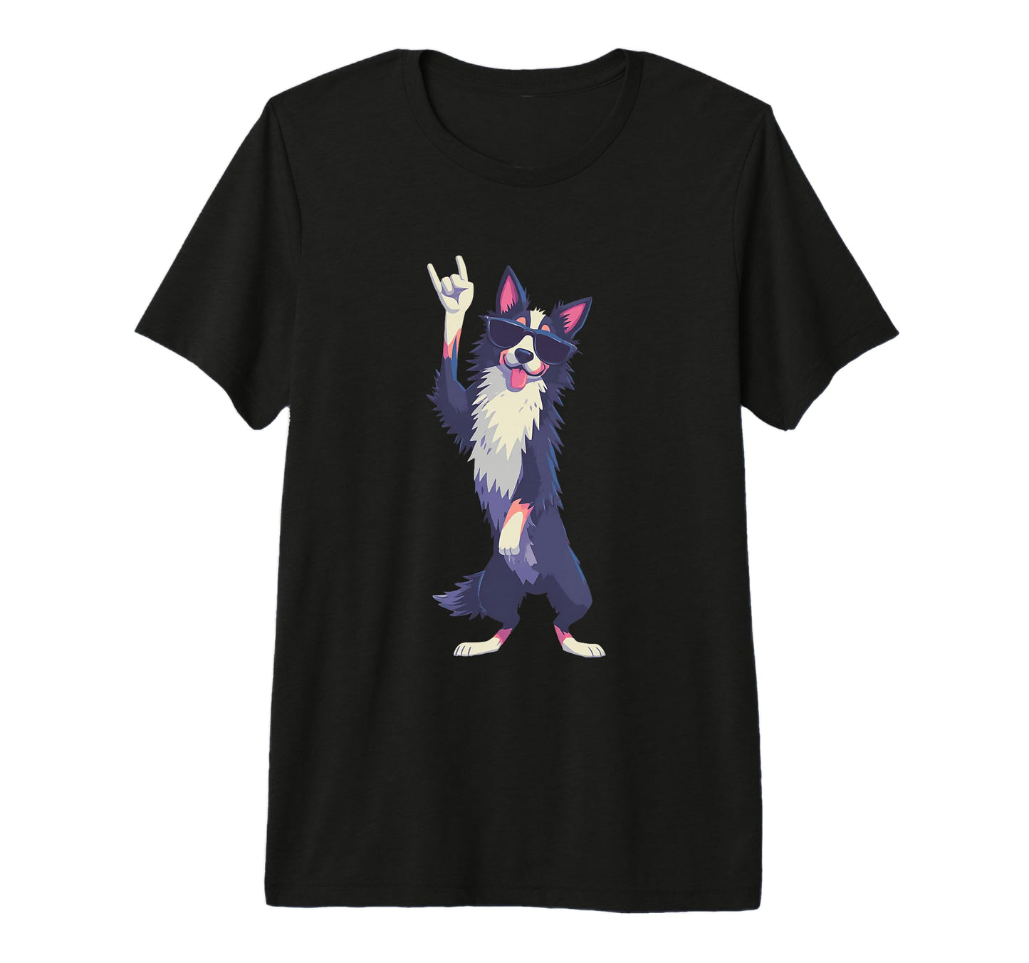 Dog Rock And Roll Sunglasses Pet T-Shirt - Fun Novelty Design for Adults - T-Shirt, Sweatshirt, Hoodie