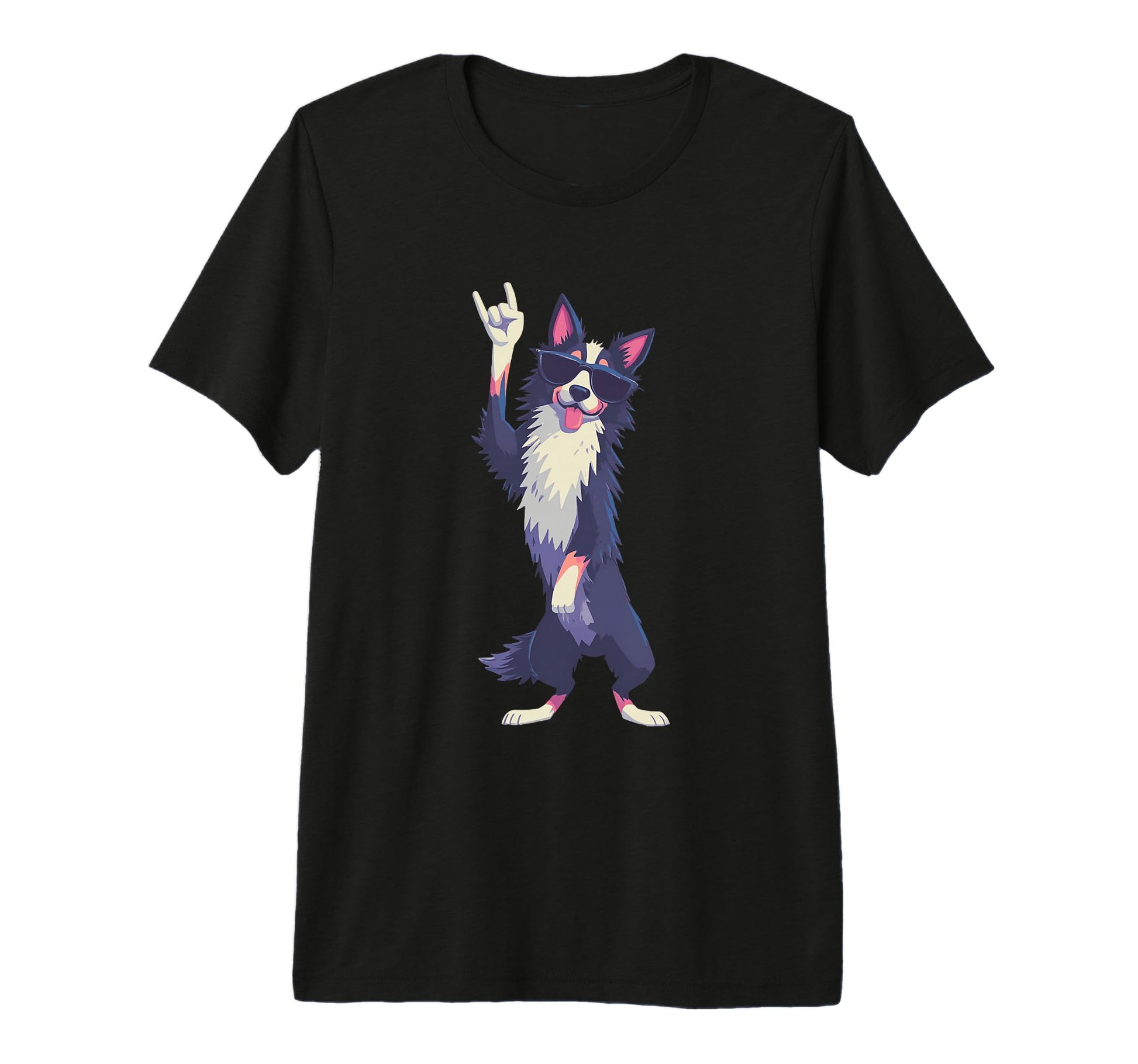 Dog Rock And Roll Sunglasses Pet T-Shirt - Fun Novelty Design for Adults - T-Shirt, Sweatshirt, Hoodie