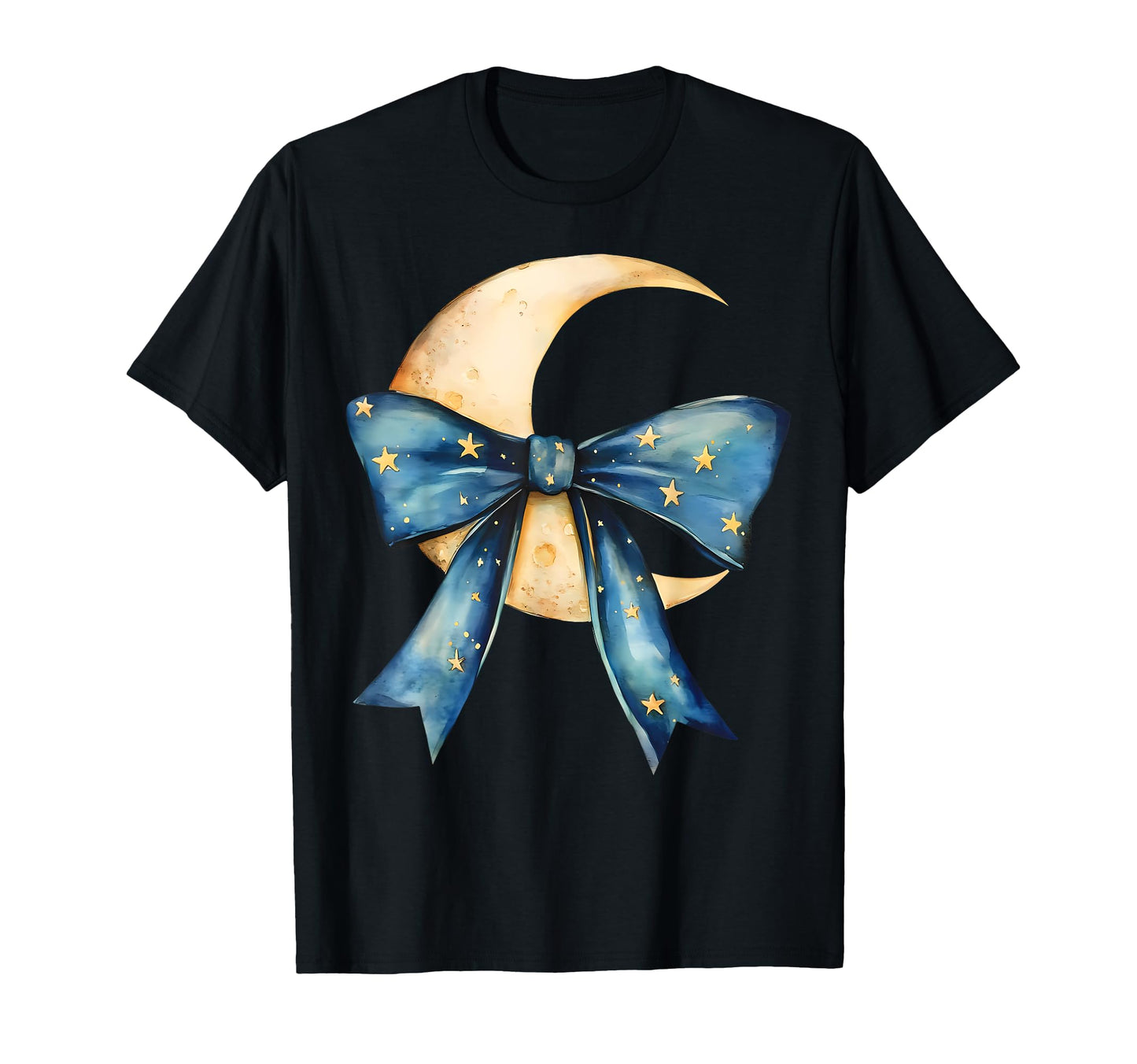 Boho Crescent Moon Coquette Bow T-Shirt - Fun Novelty Design for Adults - T-Shirt, Sweatshirt, Hoodie