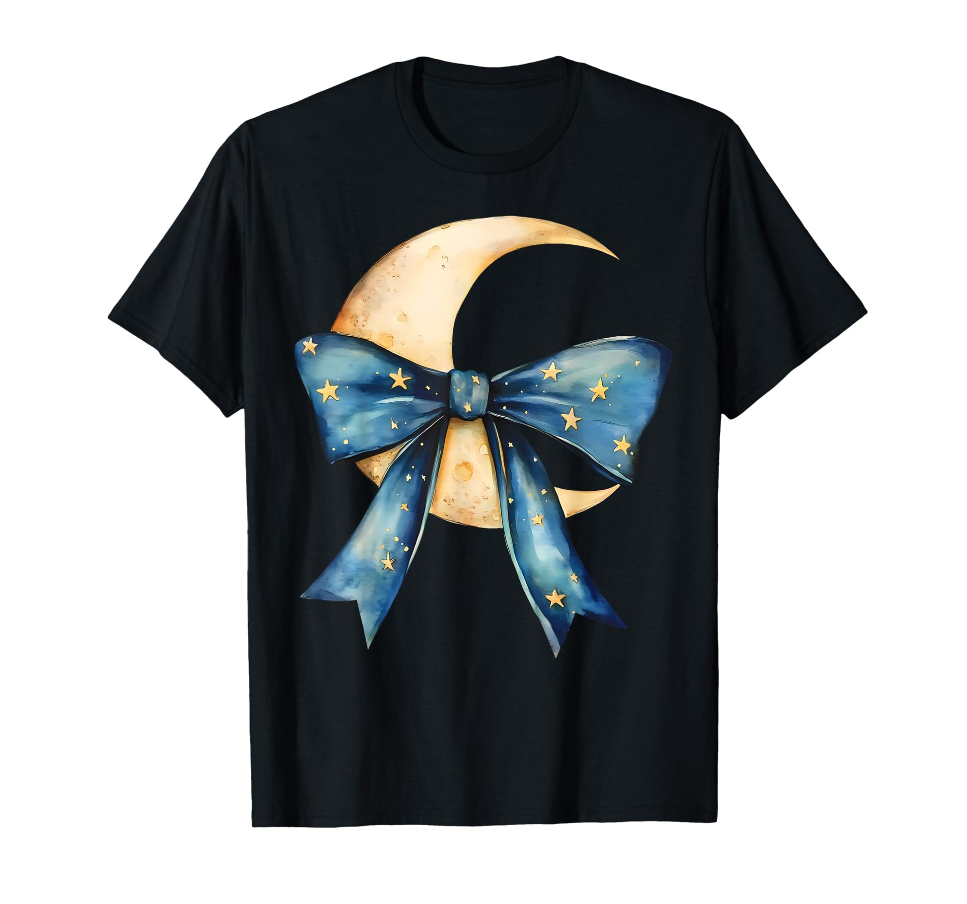Boho Crescent Moon Coquette Bow T-Shirt - Fun Novelty Design for Adults - T-Shirt, Sweatshirt, Hoodie
