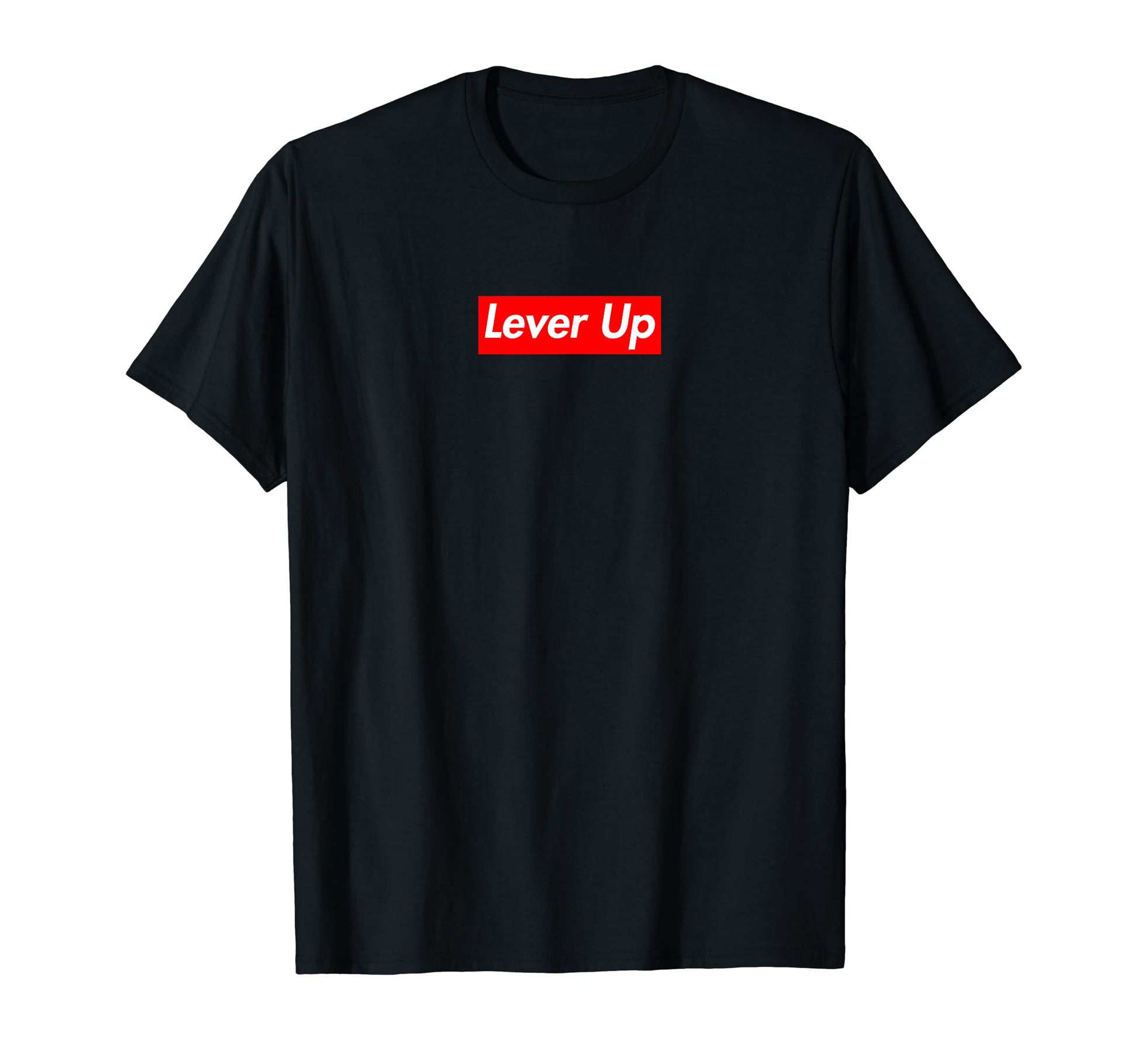 Lever Up Box Logo T-Shirt - Casual Everyday Wear Men Women - T-Shirt, Sweatshirt, Hoodie