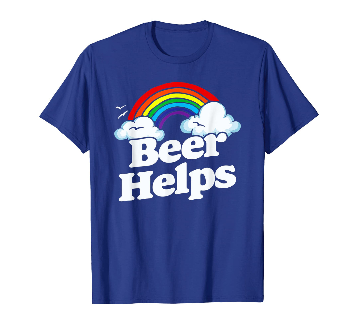 Beer Helps Funny Minimalist T-Shirt - Minimalist Print Men Women - T-Shirt, Sweatshirt, Hoodie
