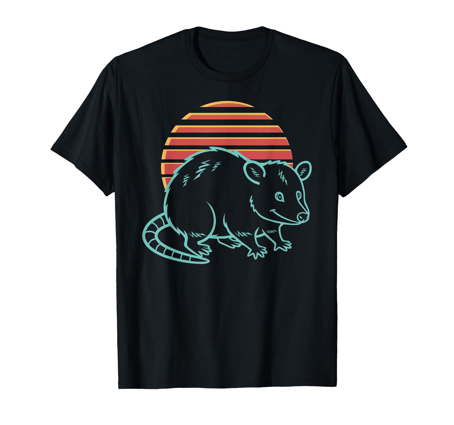 Opossum Lover Animal Synthwave 80S T-Shirt - Custom Art Print Men Women - T-Shirt, Sweatshirt, Hoodie