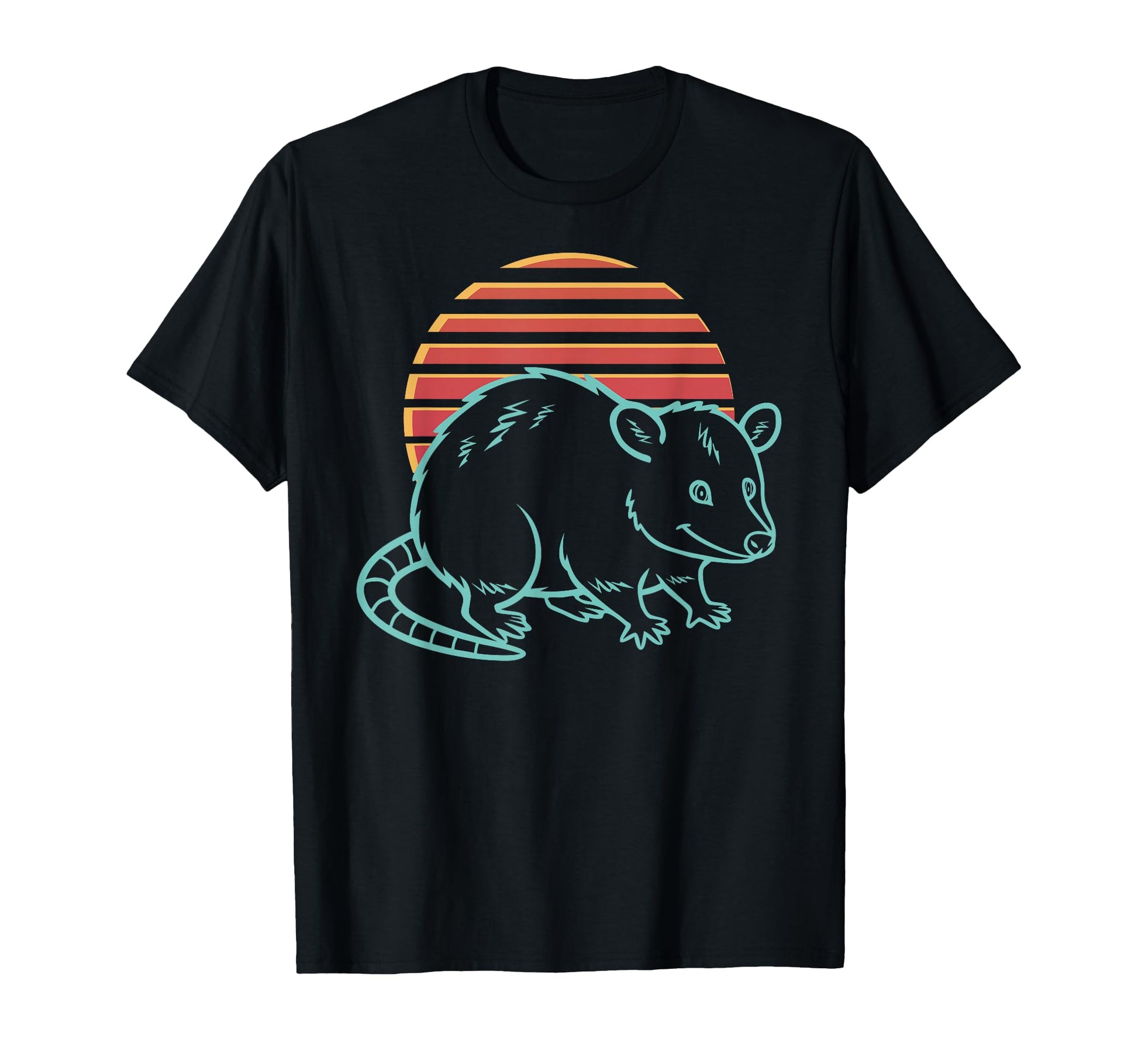 Opossum Lover Animal Synthwave 80S T-Shirt - Custom Art Print Men Women - T-Shirt, Sweatshirt, Hoodie