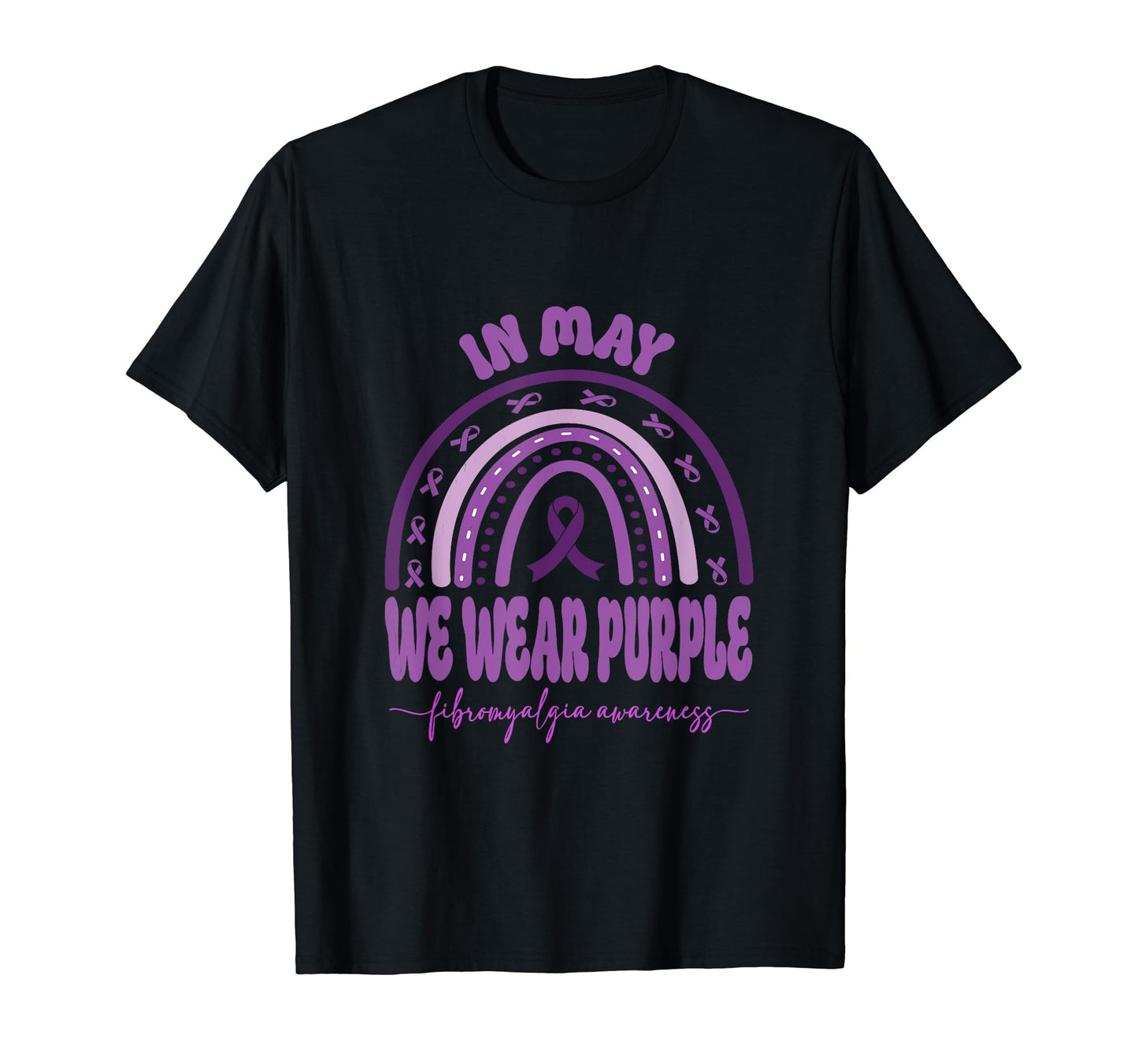 May We Wear Purple Fibromyalgia T-Shirt - Novelty Apparel Men Women - T-Shirt, Sweatshirt, Hoodie