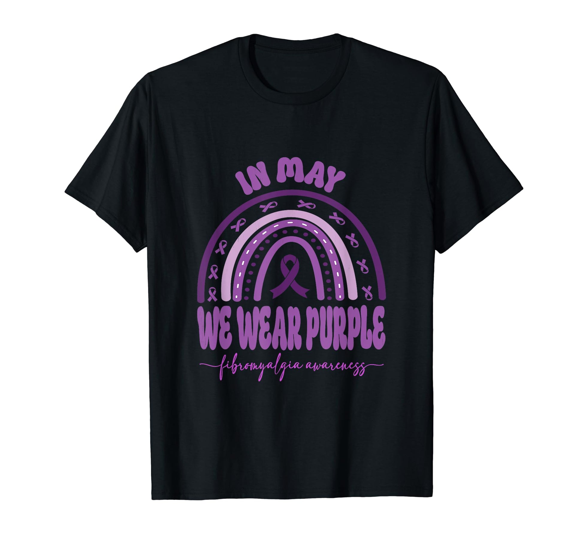 May We Wear Purple Fibromyalgia T-Shirt - Novelty Apparel Men Women - T-Shirt, Sweatshirt, Hoodie
