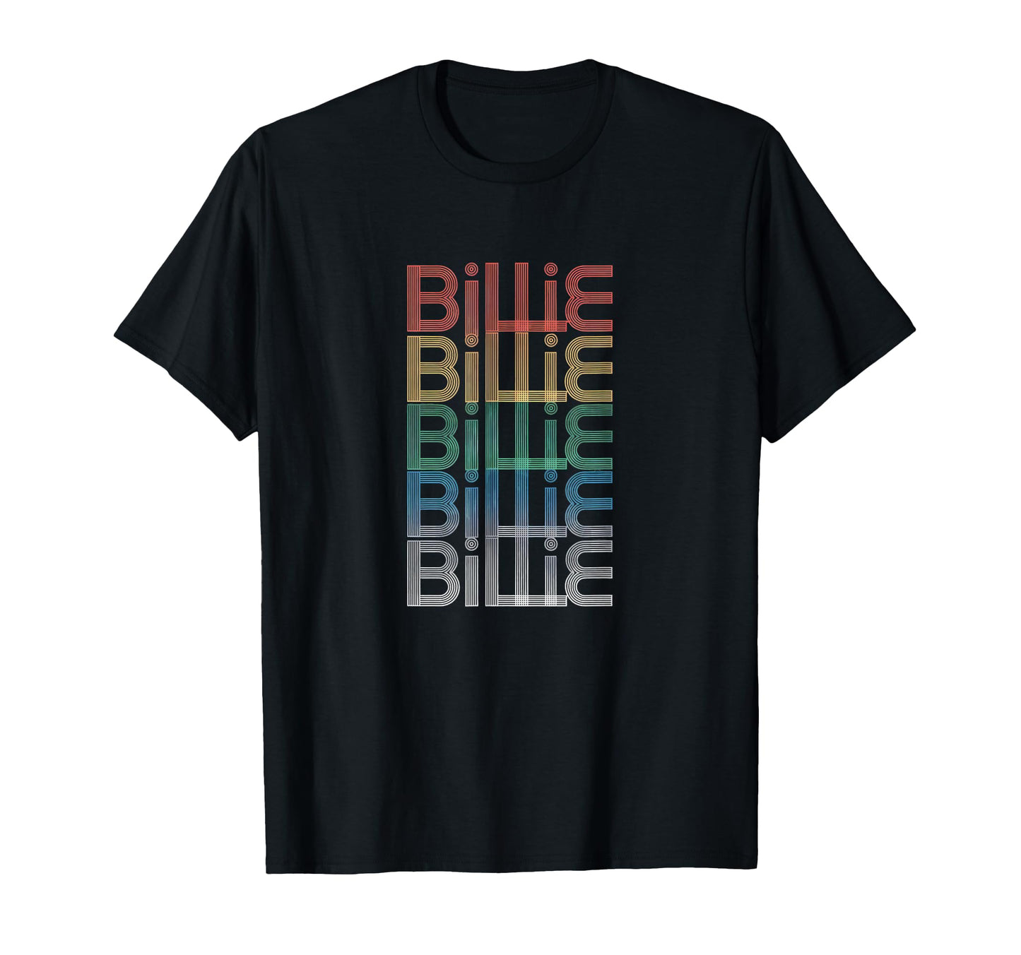 Billie Multicolor Typography T-Shirt - Aesthetic Graphic for Adults - T-Shirt, Sweatshirt, Hoodie