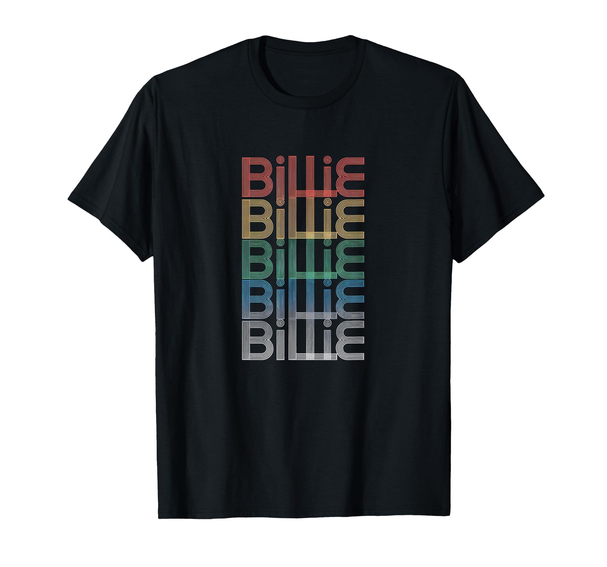 Billie Multicolor Typography T-Shirt - Aesthetic Graphic for Adults - T-Shirt, Sweatshirt, Hoodie
