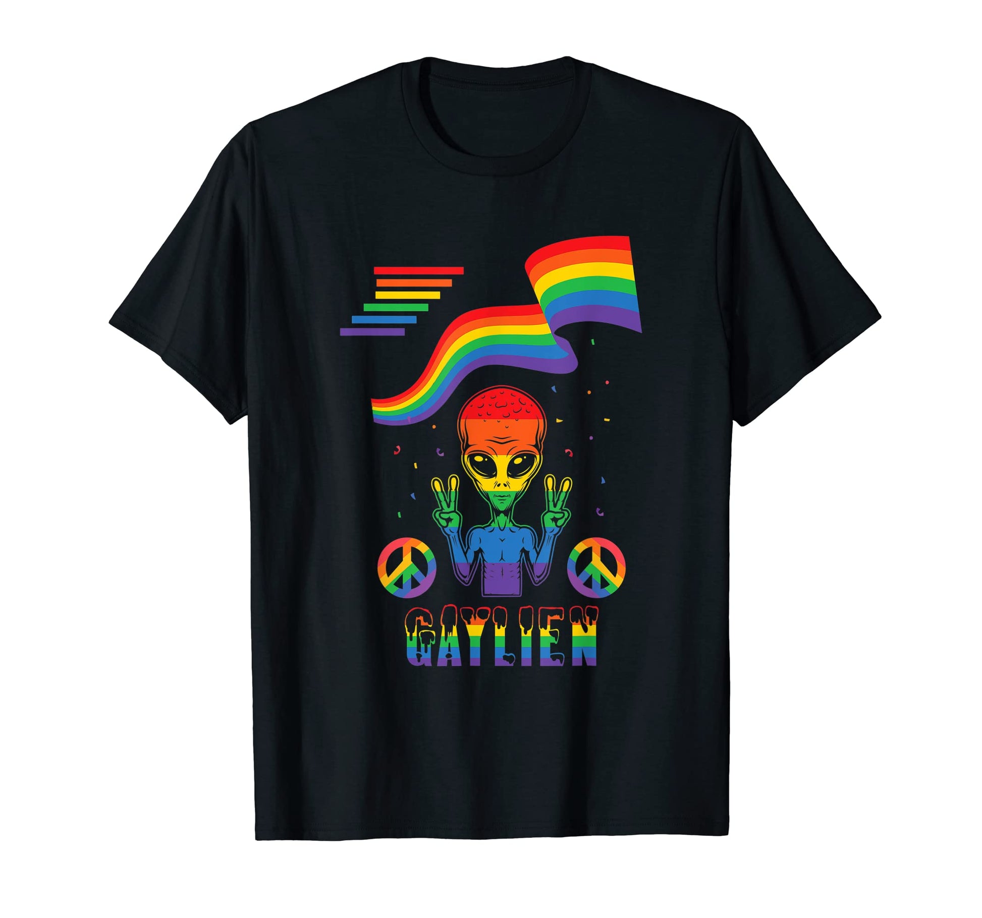 Pride Day Lgbt Rainbow Lovers Gaylien T-Shirt - Streetwear Style for Adults - T-Shirt, Sweatshirt, Hoodie