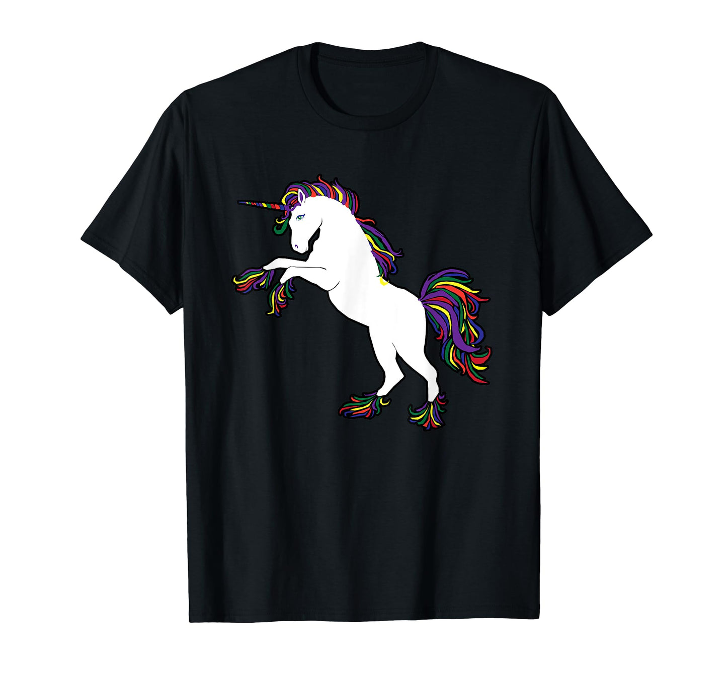 Rainbow Unicorn 80S Unicorns Rainbow T-Shirt - Graphic Print Unisex - T-Shirt, Sweatshirt, Hoodie
