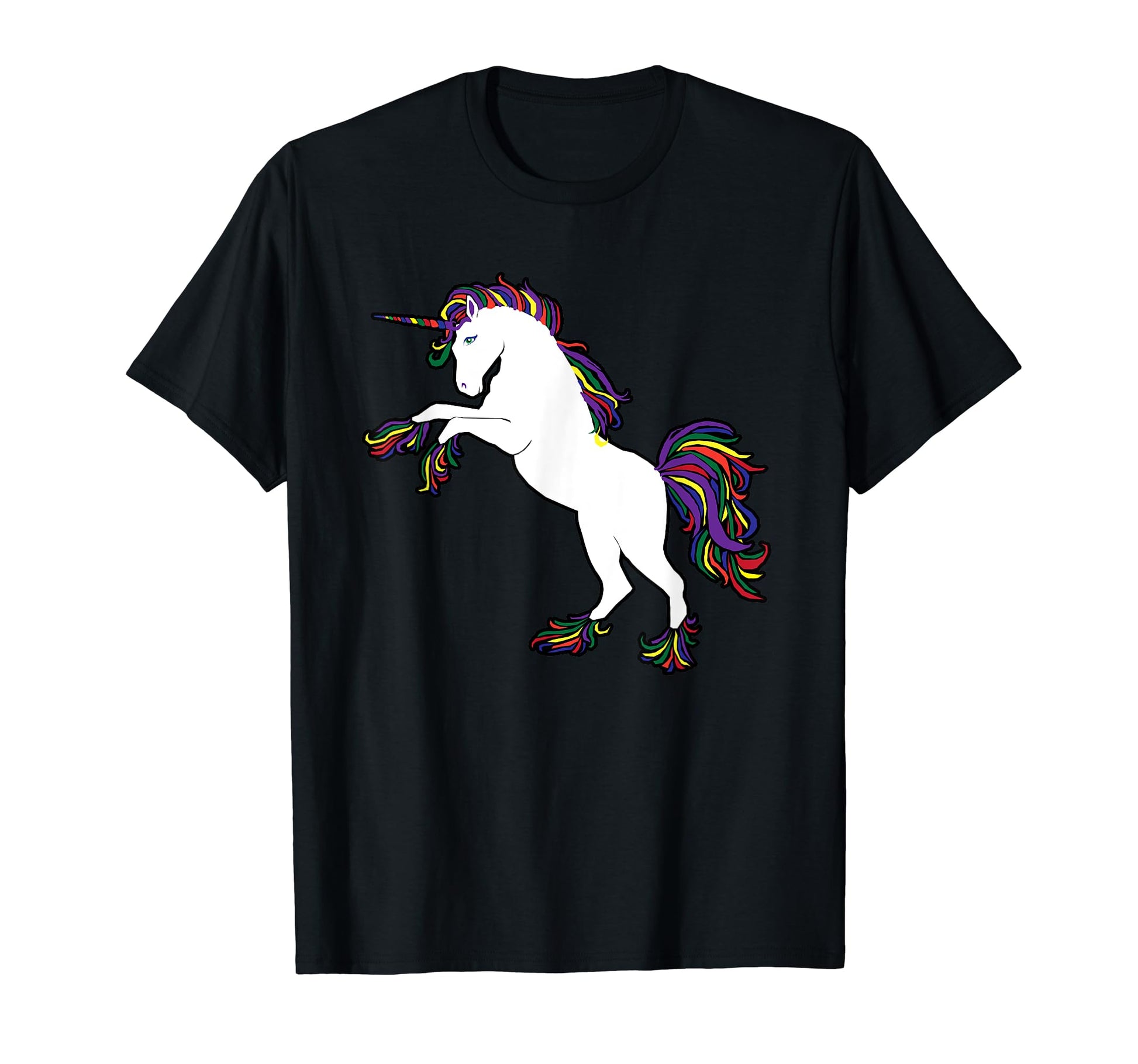 Rainbow Unicorn 80S Unicorns Rainbow T-Shirt - Graphic Print Unisex - T-Shirt, Sweatshirt, Hoodie