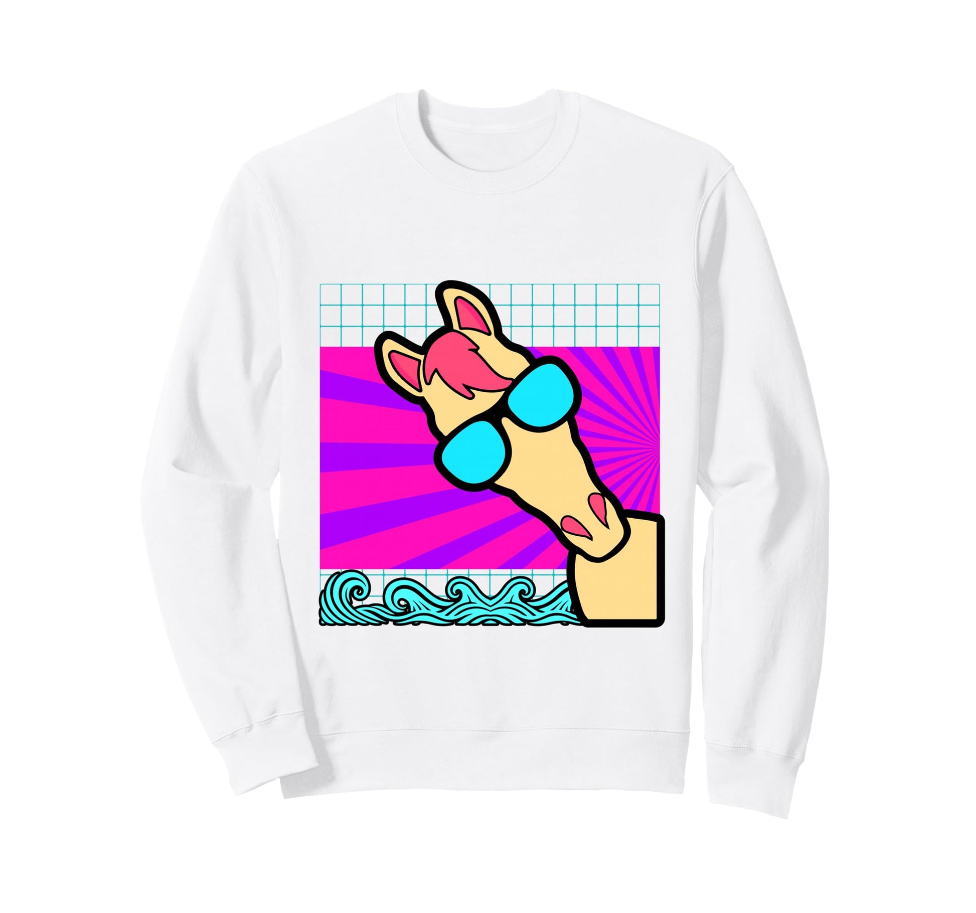 Aesthetic Vaporwave Outfits Horse Sweatshirt - Minimalist Print Unisex - T-Shirt, Sweatshirt, Hoodie