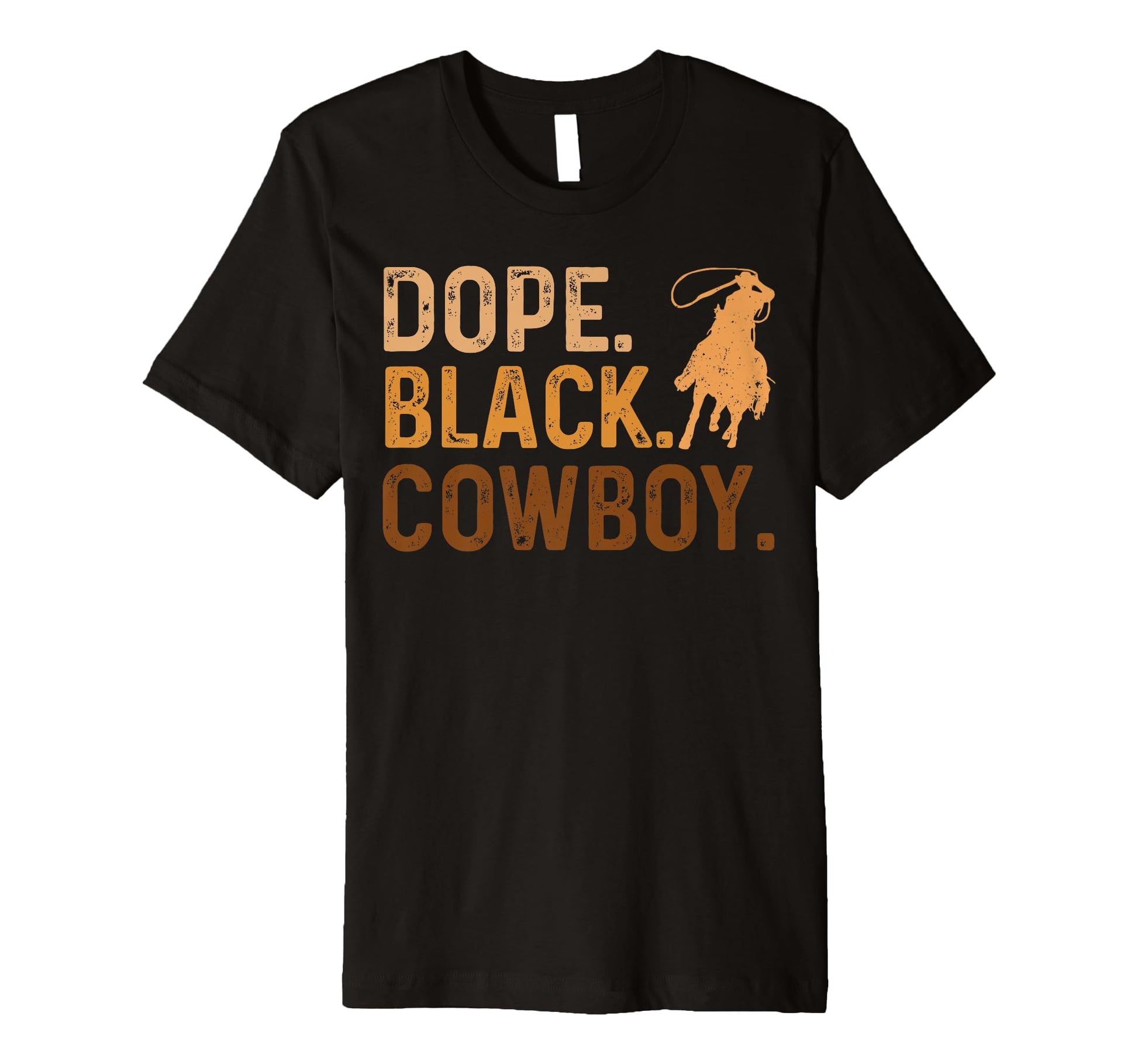Dope Black Cowboy Melanin Black African T-Shirt - Minimalist Print Unisex - T-Shirt, Sweatshirt, Hoodie