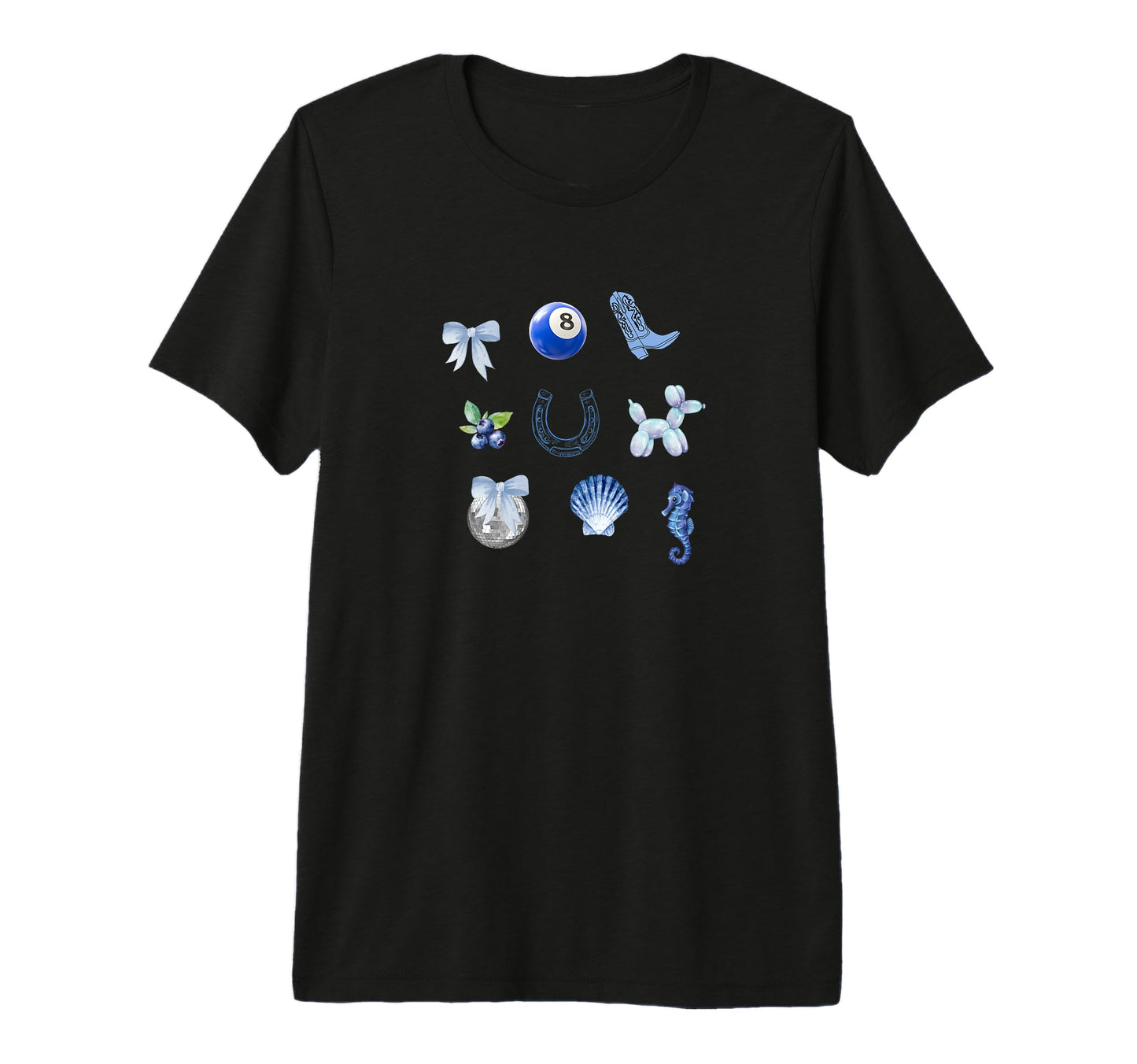 Coastal Grandma Coquette Blue T-Shirt - Aesthetic Graphic Men Women - T-Shirt, Sweatshirt, Hoodie