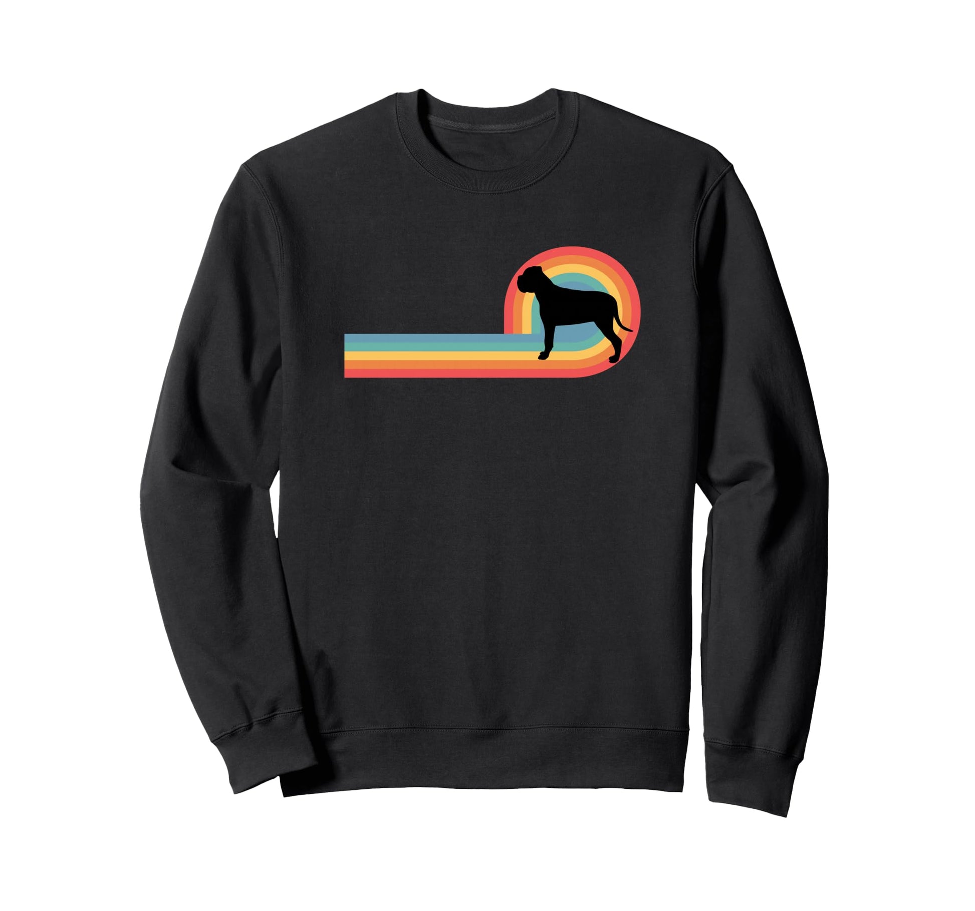Bull Mastiff 70S Rainbow Dog Dad Mom Sweatshirt - Unique Graphic Unisex - T-Shirt, Sweatshirt, Hoodie