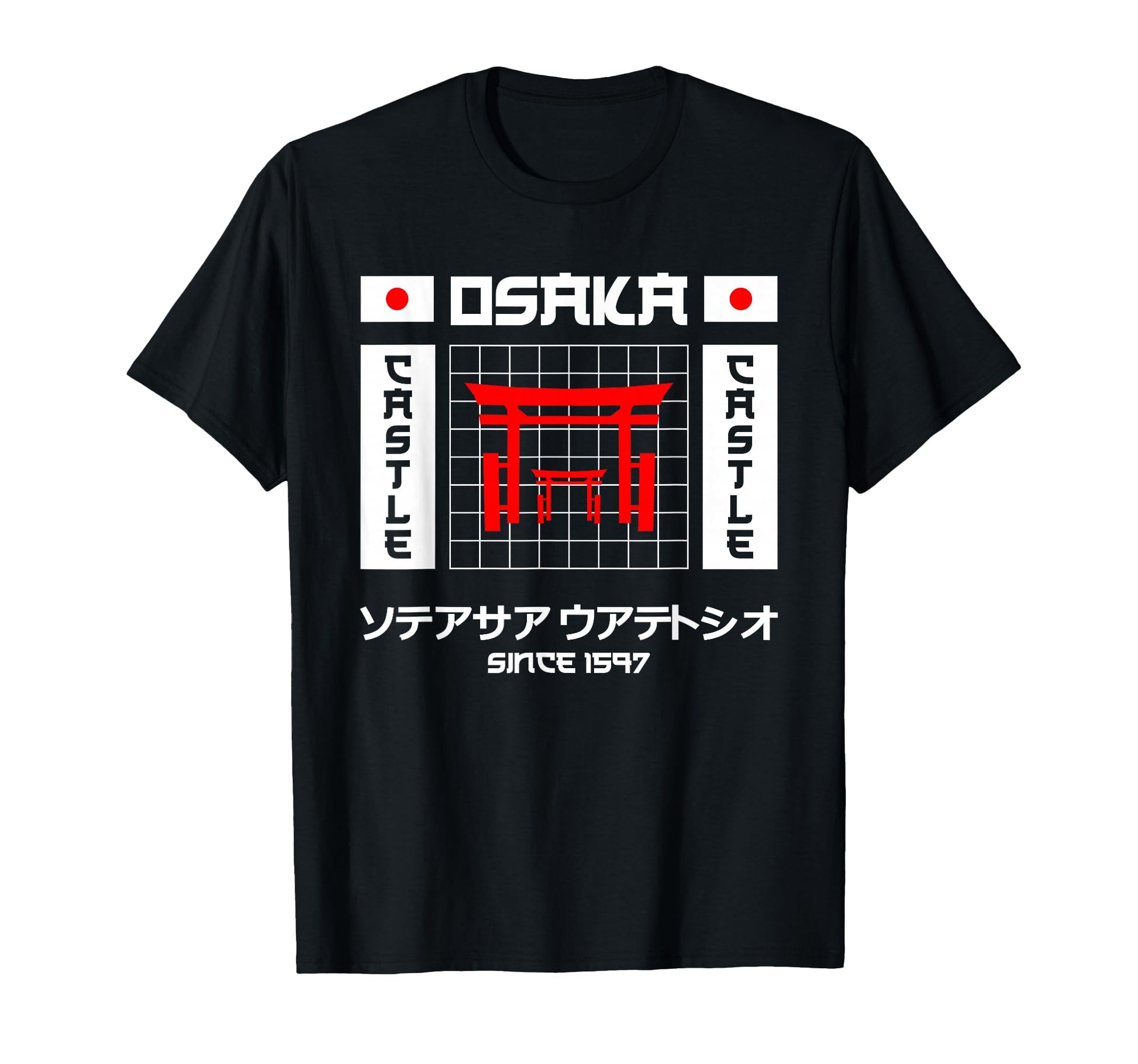 Osaka Castle Japan Anime Aesthetic T-Shirt - Streetwear Style Men Women - T-Shirt, Sweatshirt, Hoodie