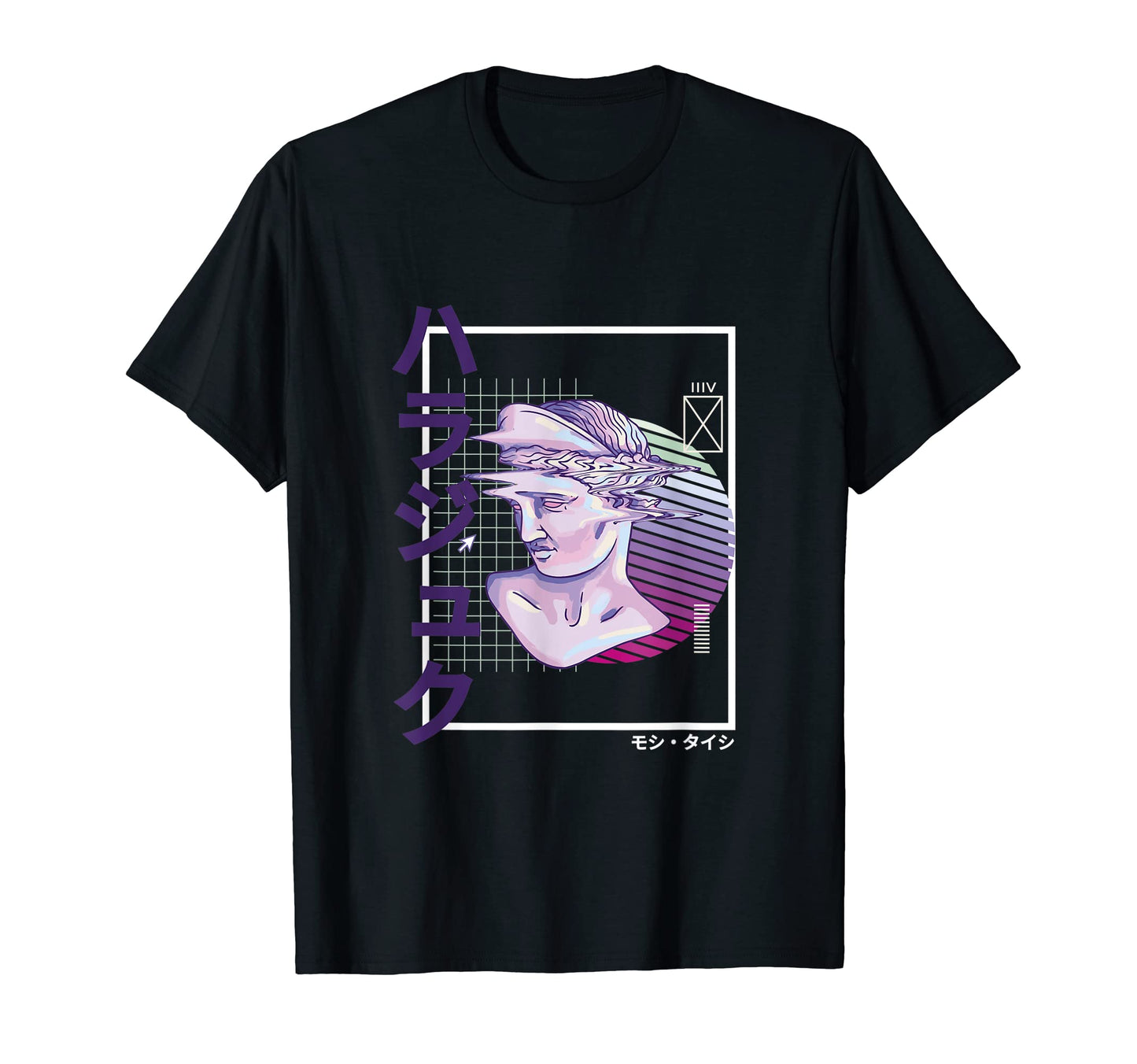 Vaporwave Statue Aesthetic Art Glitch T-Shirt - Custom Art Print Men Women - T-Shirt, Sweatshirt, Hoodie