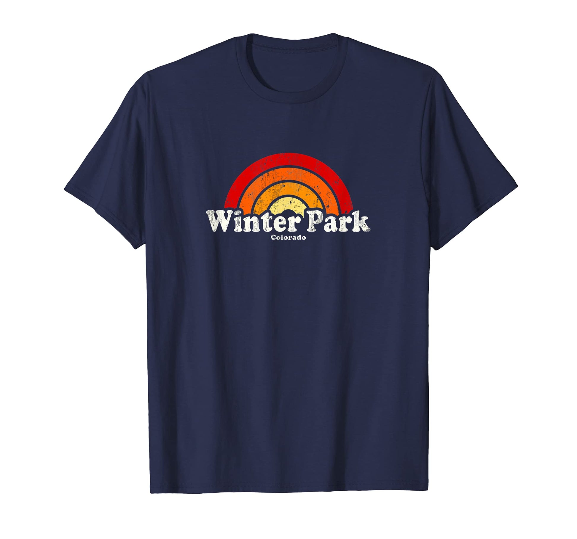 Winter Park Colorado Co 70S Rainbow T-Shirt - Fun Novelty Design for Adults - T-Shirt, Sweatshirt, Hoodie
