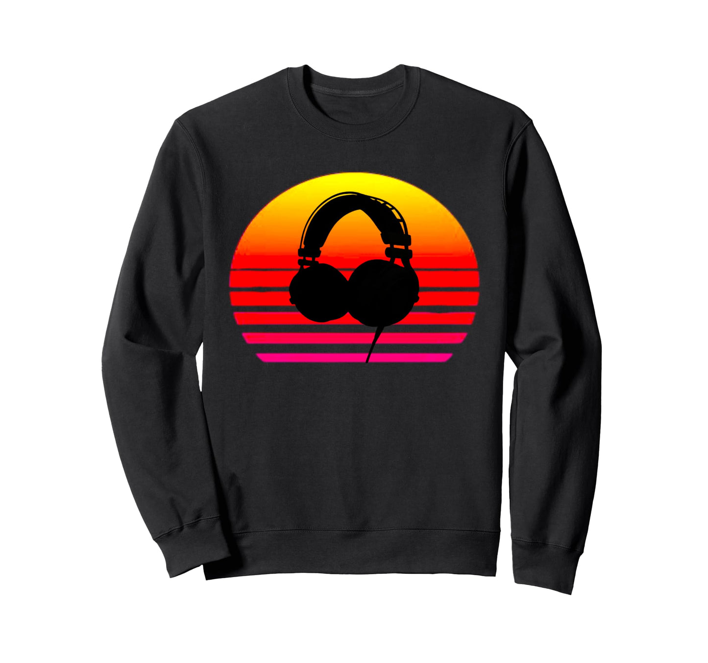 Vaporwave Aesthetic Sunset Studio Sweatshirt - Graphic Print for Adults - T-Shirt, Sweatshirt, Hoodie