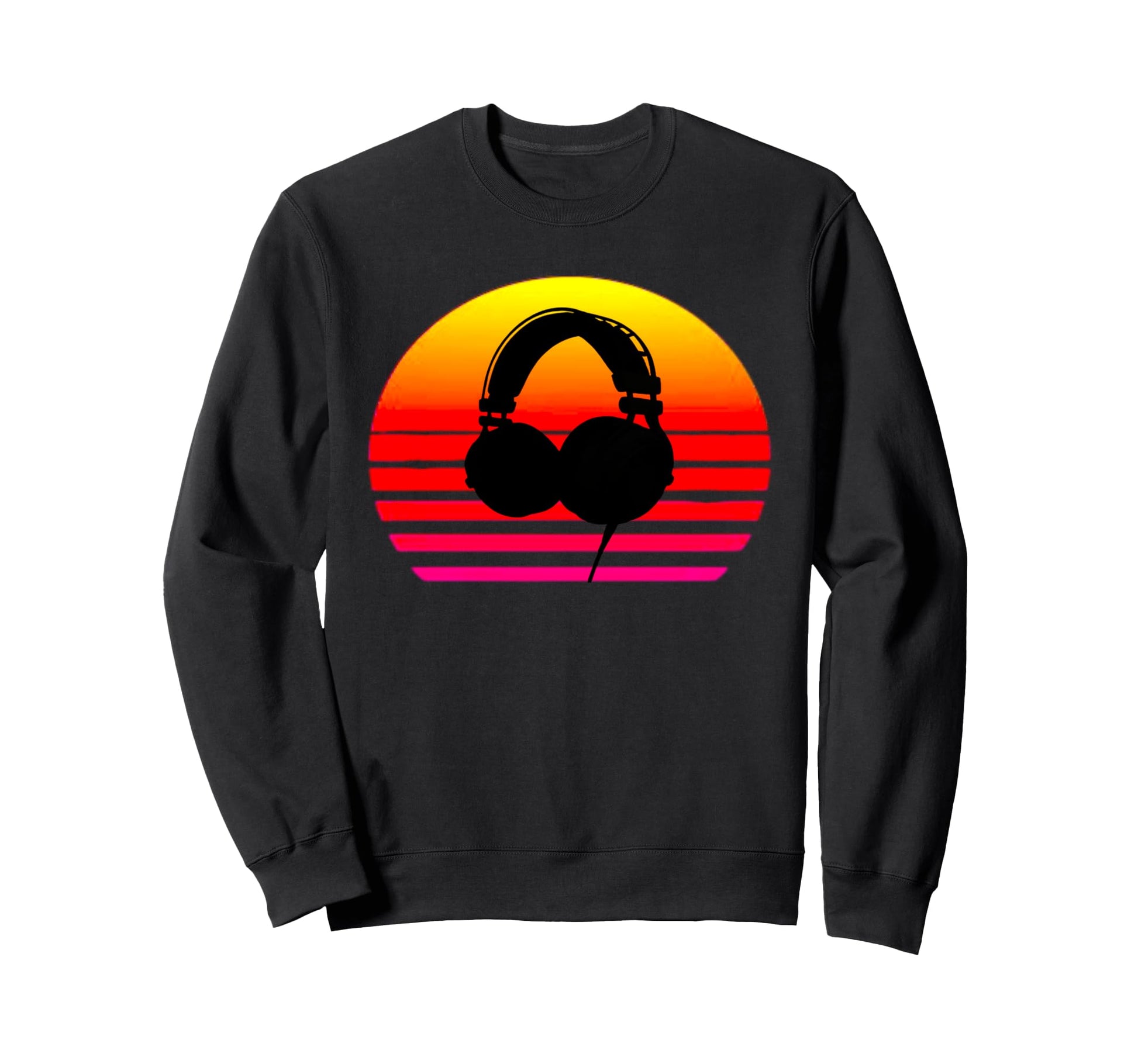 Vaporwave Aesthetic Sunset Studio Sweatshirt - Graphic Print for Adults - T-Shirt, Sweatshirt, Hoodie