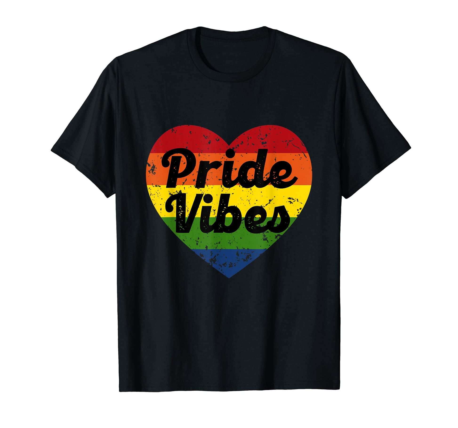 Pride Vibes Heart Rainbow Lgbtq T-Shirt - Streetwear Style Men Women - T-Shirt, Sweatshirt, Hoodie