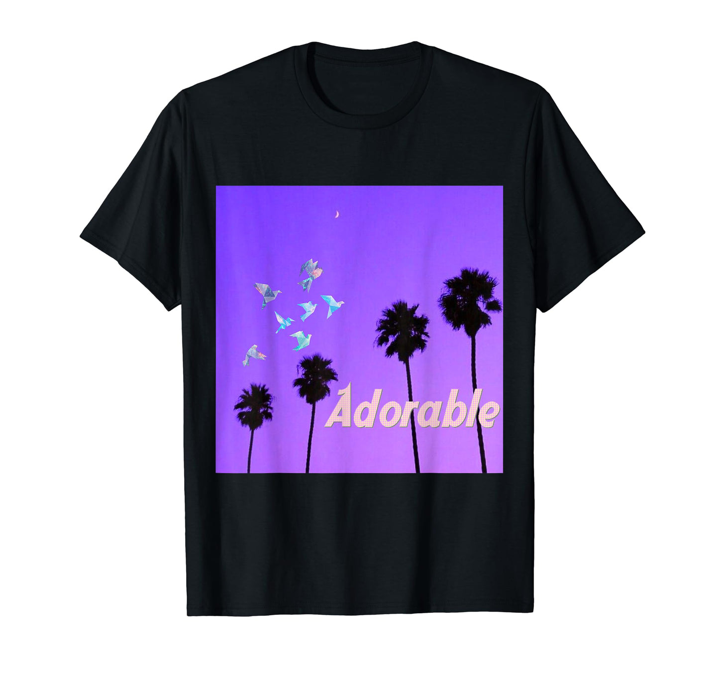 Cranes Palms Adorable Aesthetic T-Shirt - Fun Novelty Design Men Women - T-Shirt, Sweatshirt, Hoodie