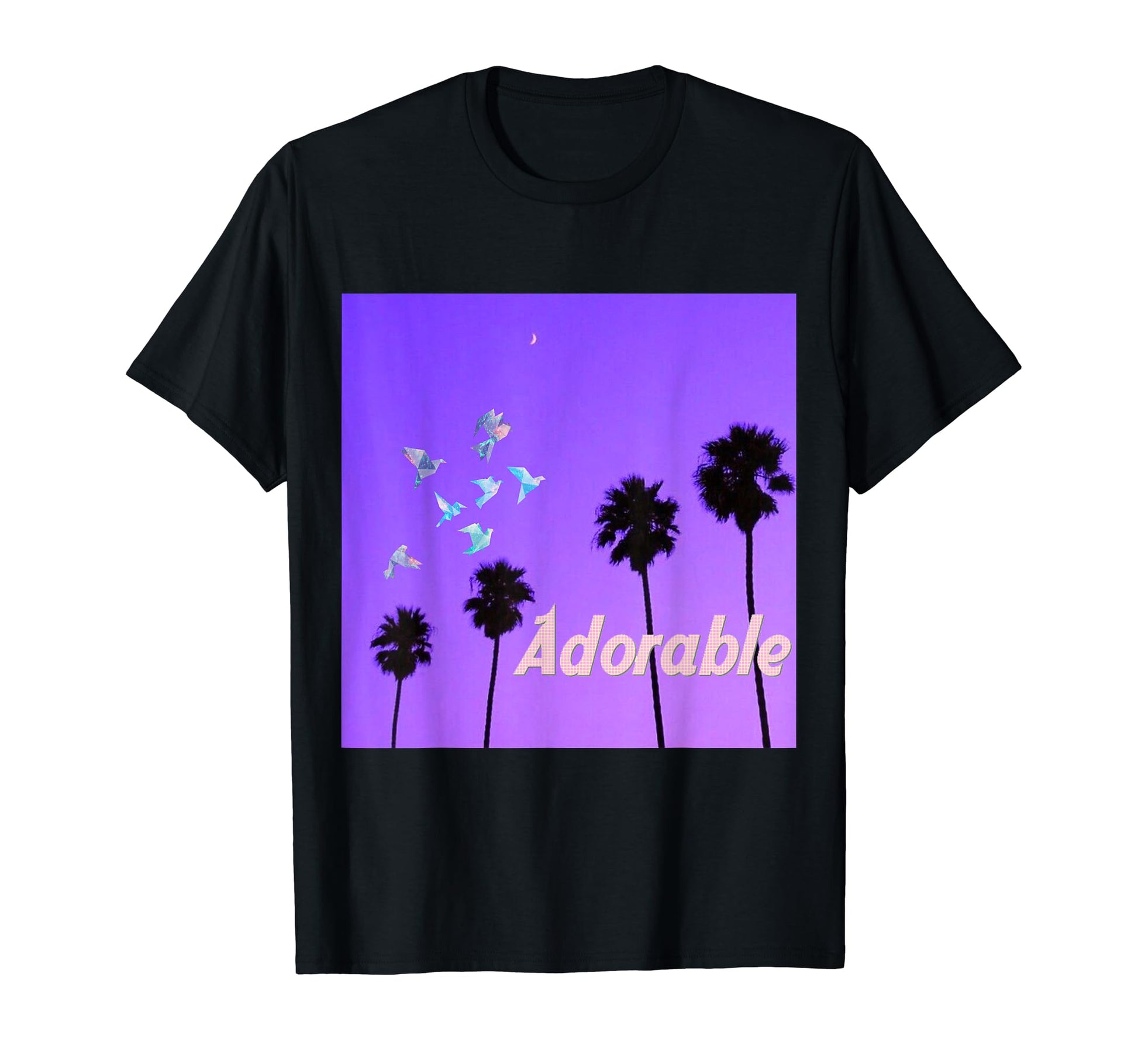 Cranes Palms Adorable Aesthetic T-Shirt - Fun Novelty Design Men Women - T-Shirt, Sweatshirt, Hoodie