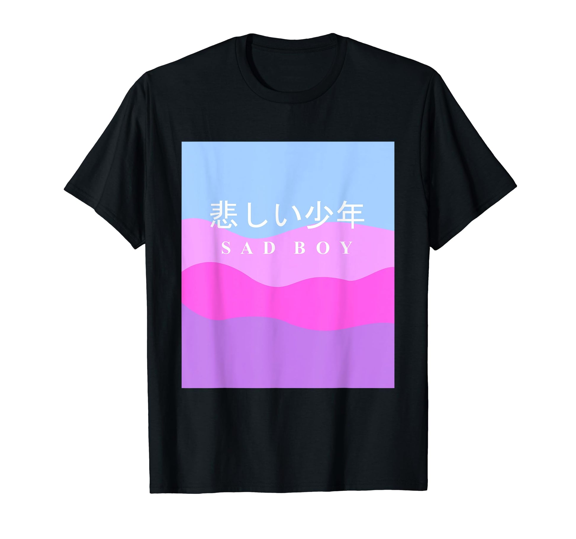 Sad Vaporwave Aesthetic Japanese Kanji T-Shirt - Novelty Apparel Unisex - T-Shirt, Sweatshirt, Hoodie