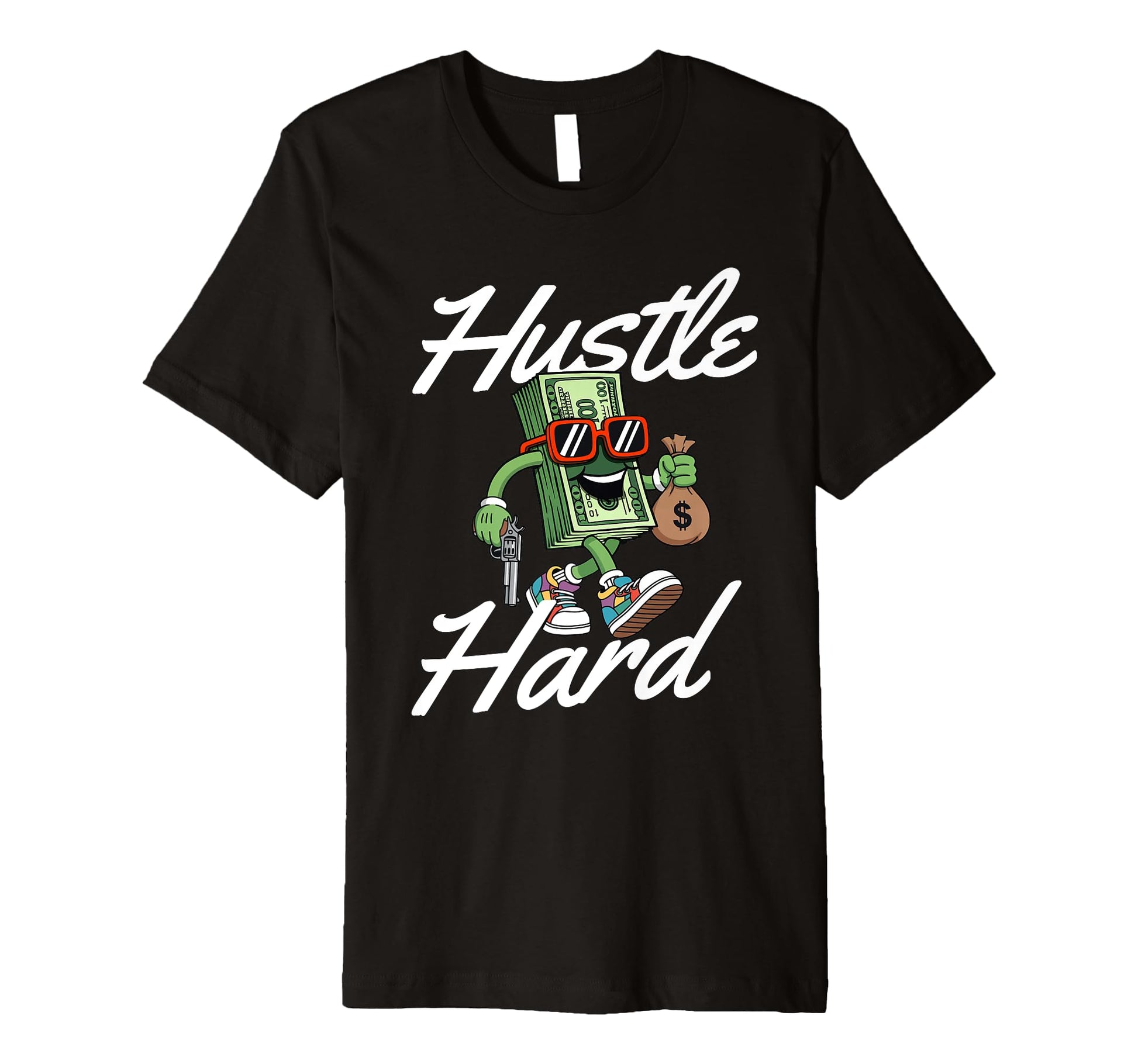 Hustle Hard 80S 90S Old School Hip Hop T-Shirt - Novelty Apparel Men Women - T-Shirt, Sweatshirt, Hoodie